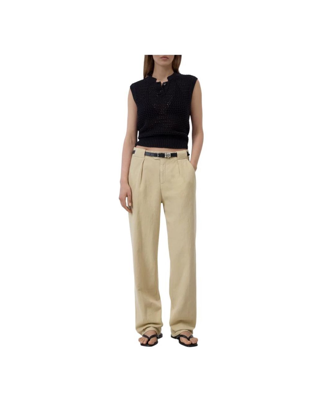 Closed Gray Straight Trousers