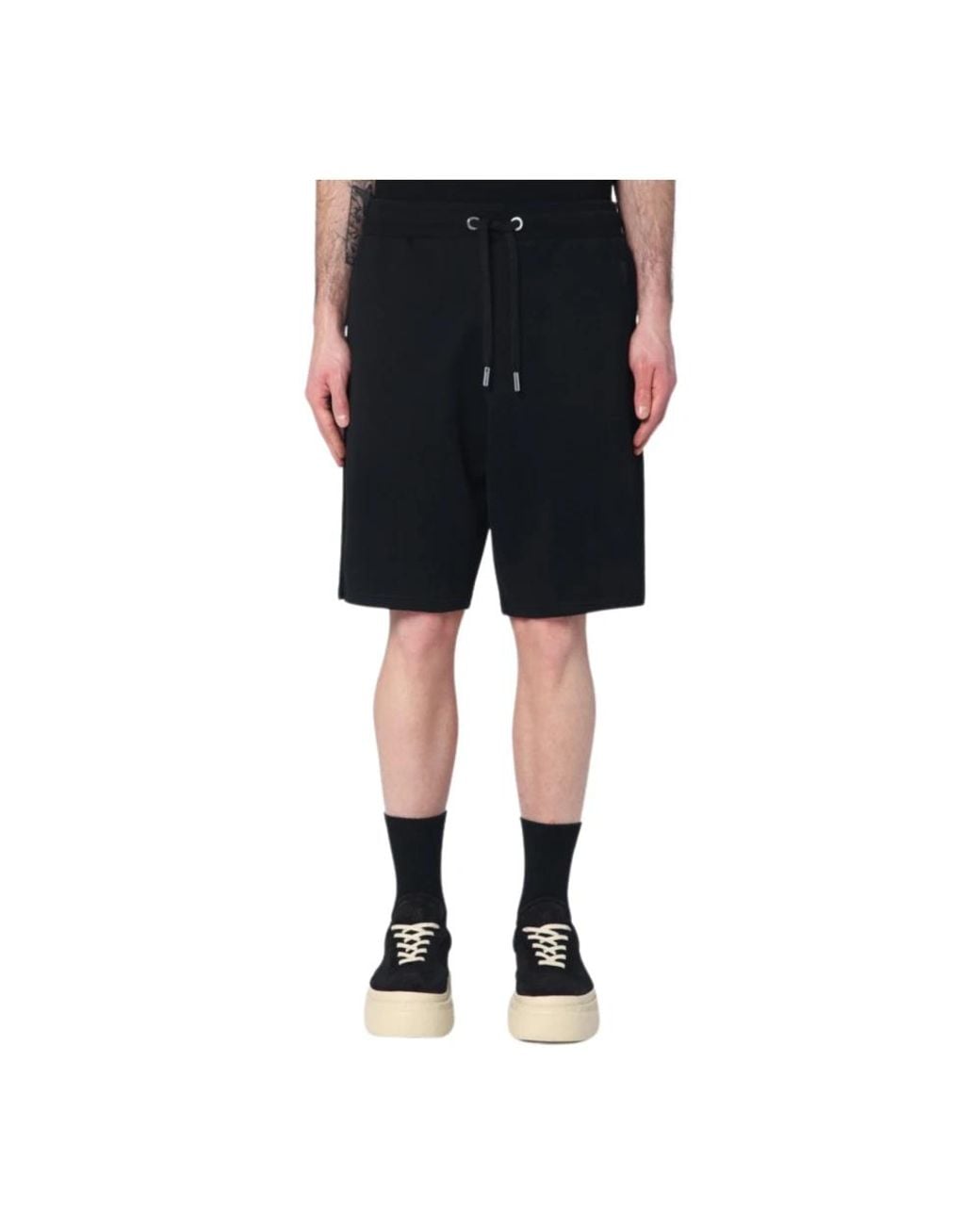 AMI Black Casual Shorts for men