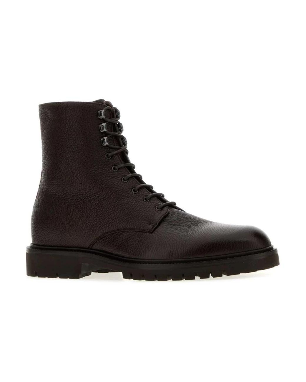 Brunello Cucinelli Black Lace-Up Boots for men