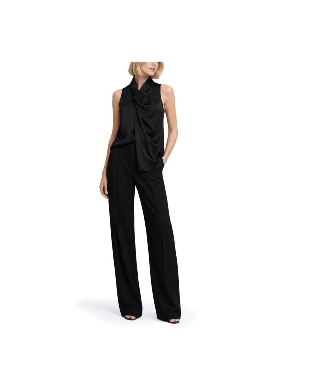 Theory Black Sleeveless Tops