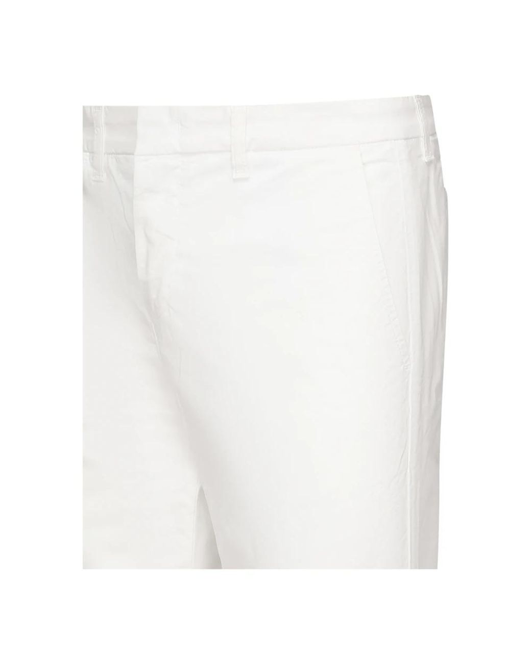 Fay White Slim-Fit Trousers for men