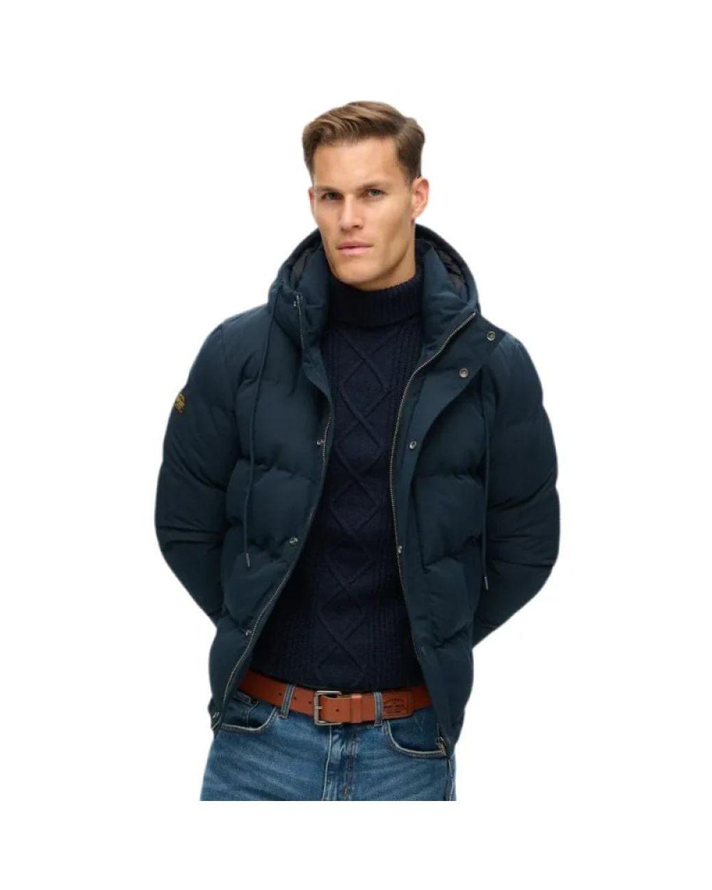 Superdry Everest Doudoune in het Blue voor heren
