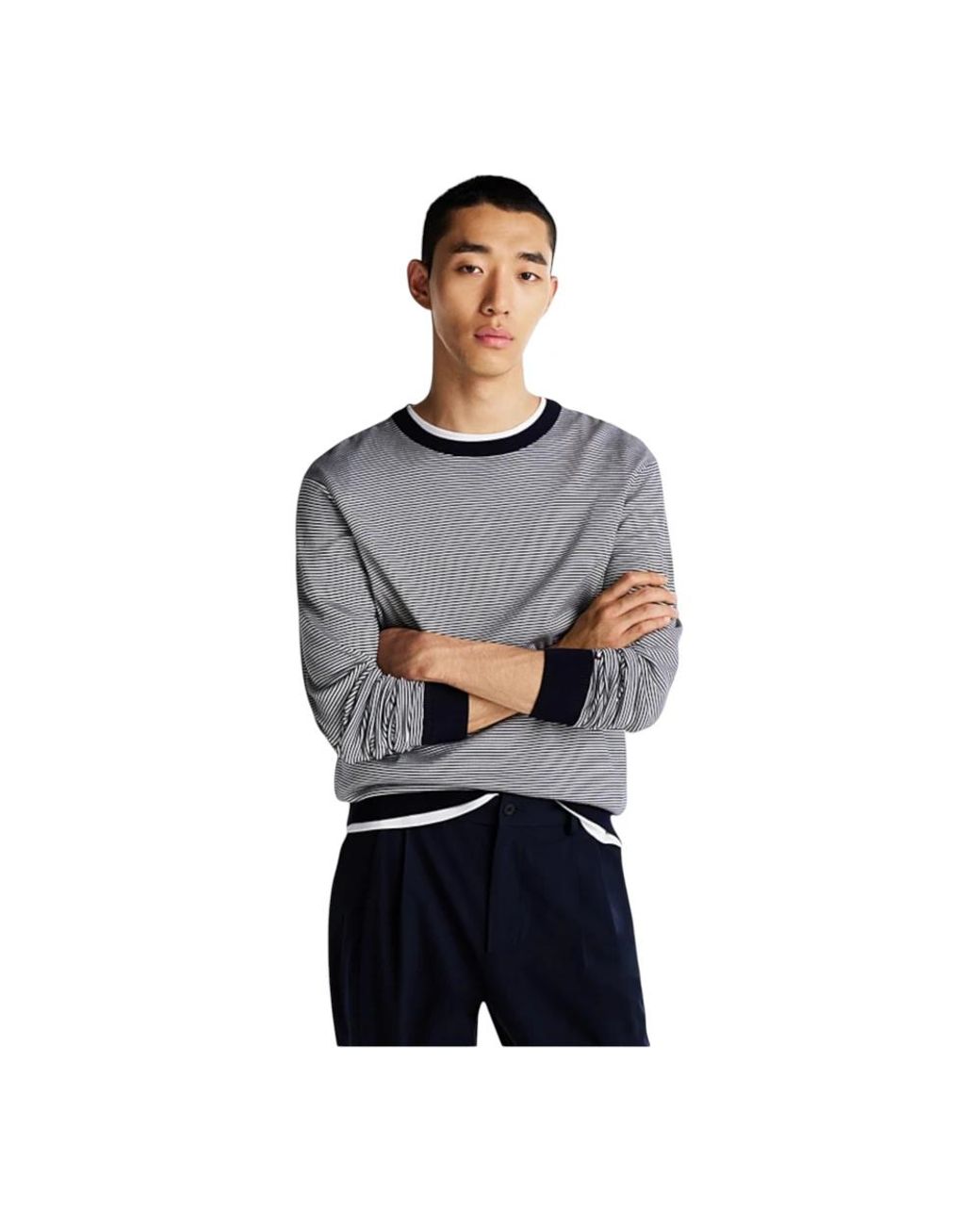 Tommy Hilfiger Gray Round-Neck Knitwear for men