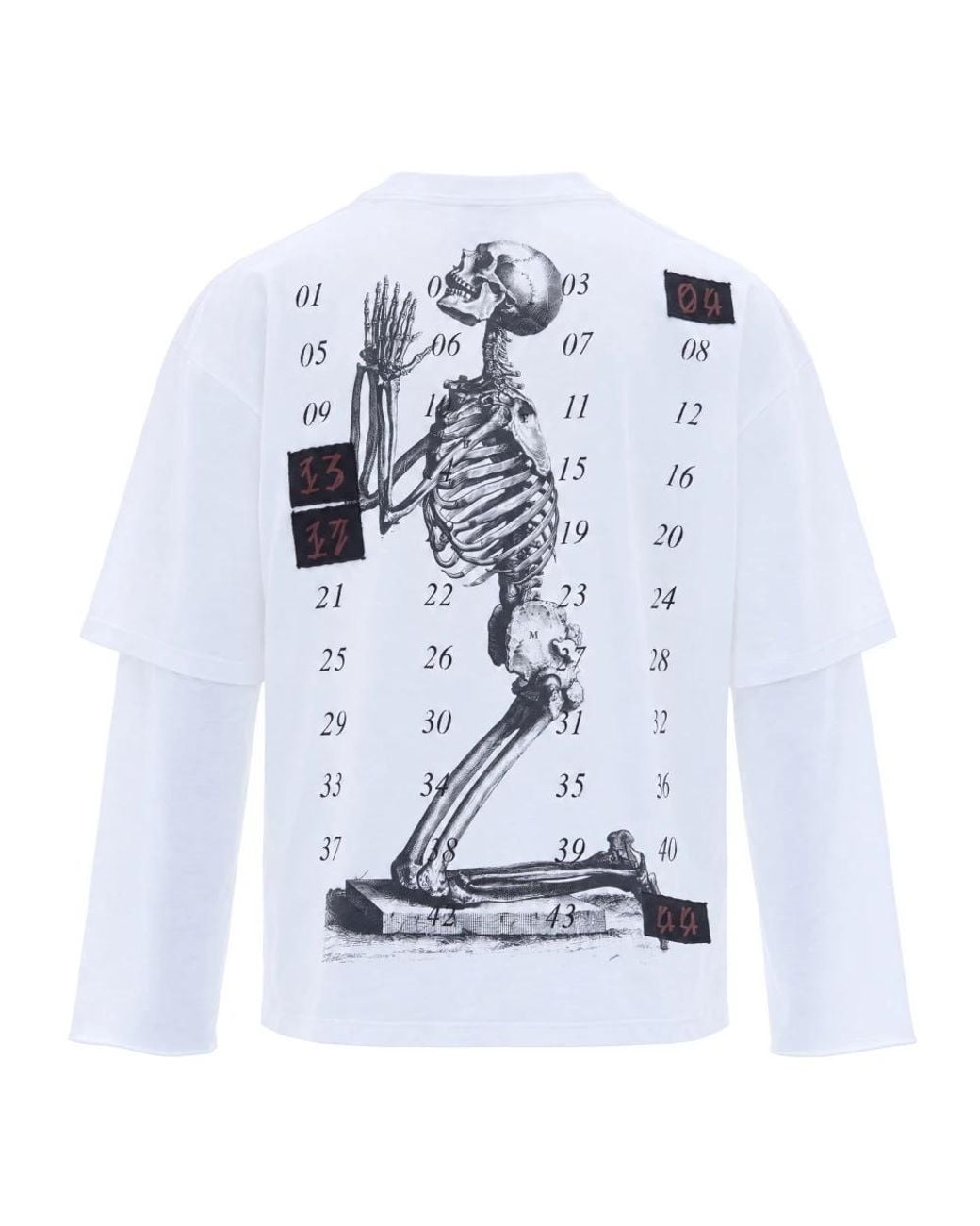 44 Label Group White Long Sleeve T-Shirts for men