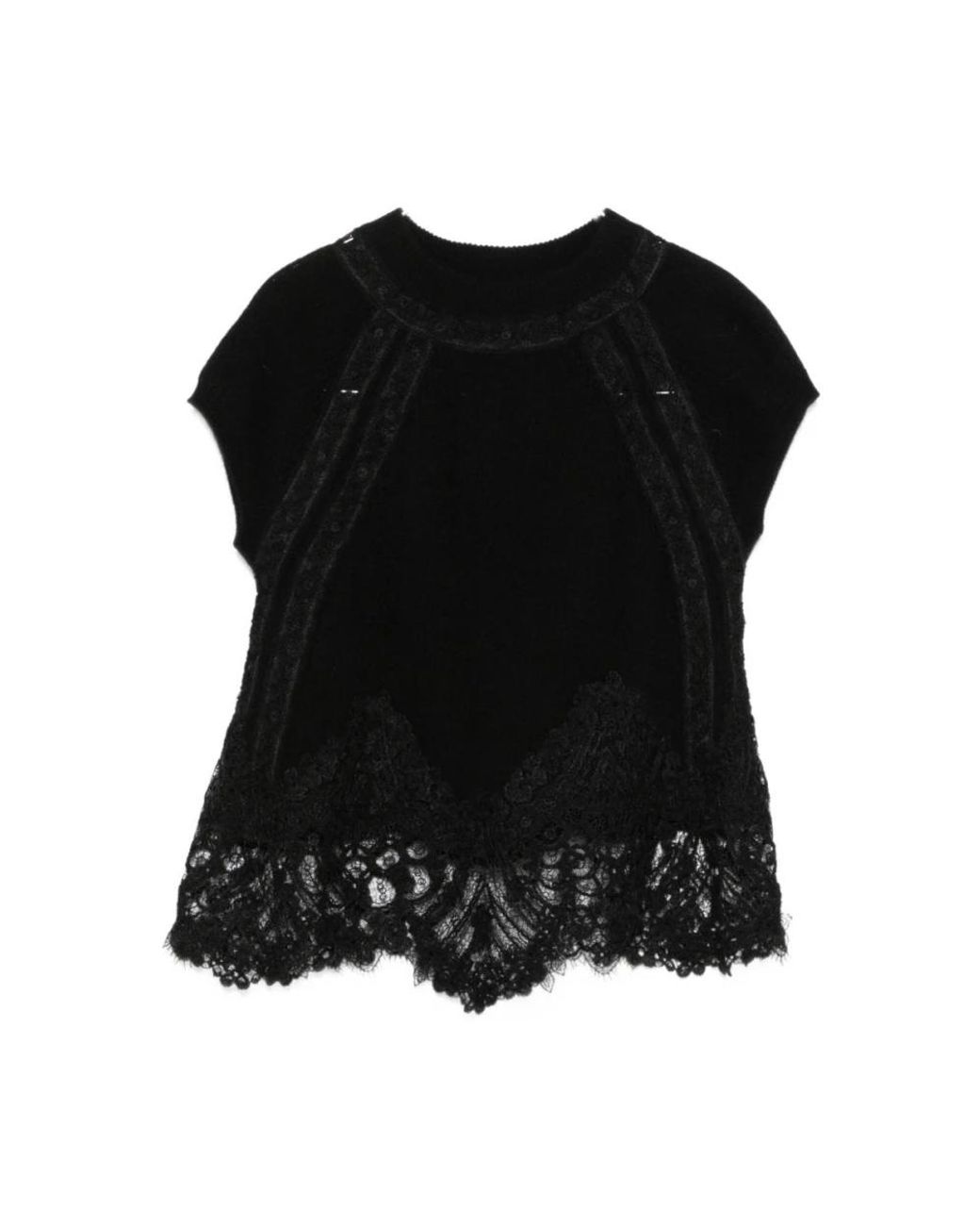 Ermanno Scervino Black Sleeveless Tops