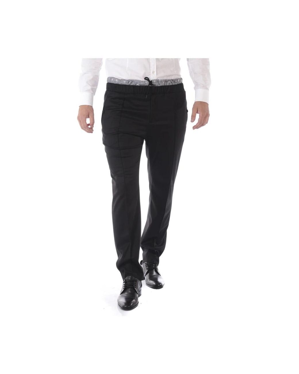 Daniele Alessandrini Black Suit Trousers for men