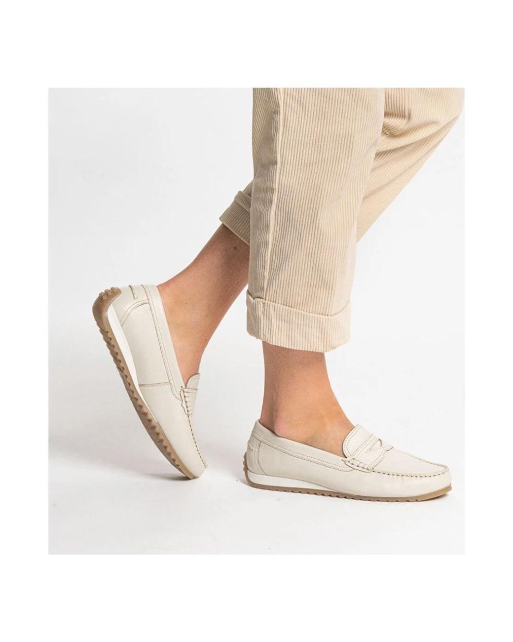 Ara White Loafers