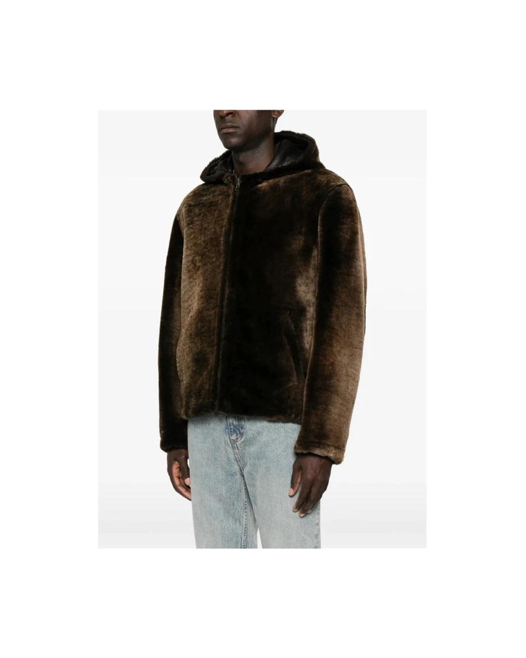 Salvatore Santoro Black Faux Fur & Shearling Jackets for men