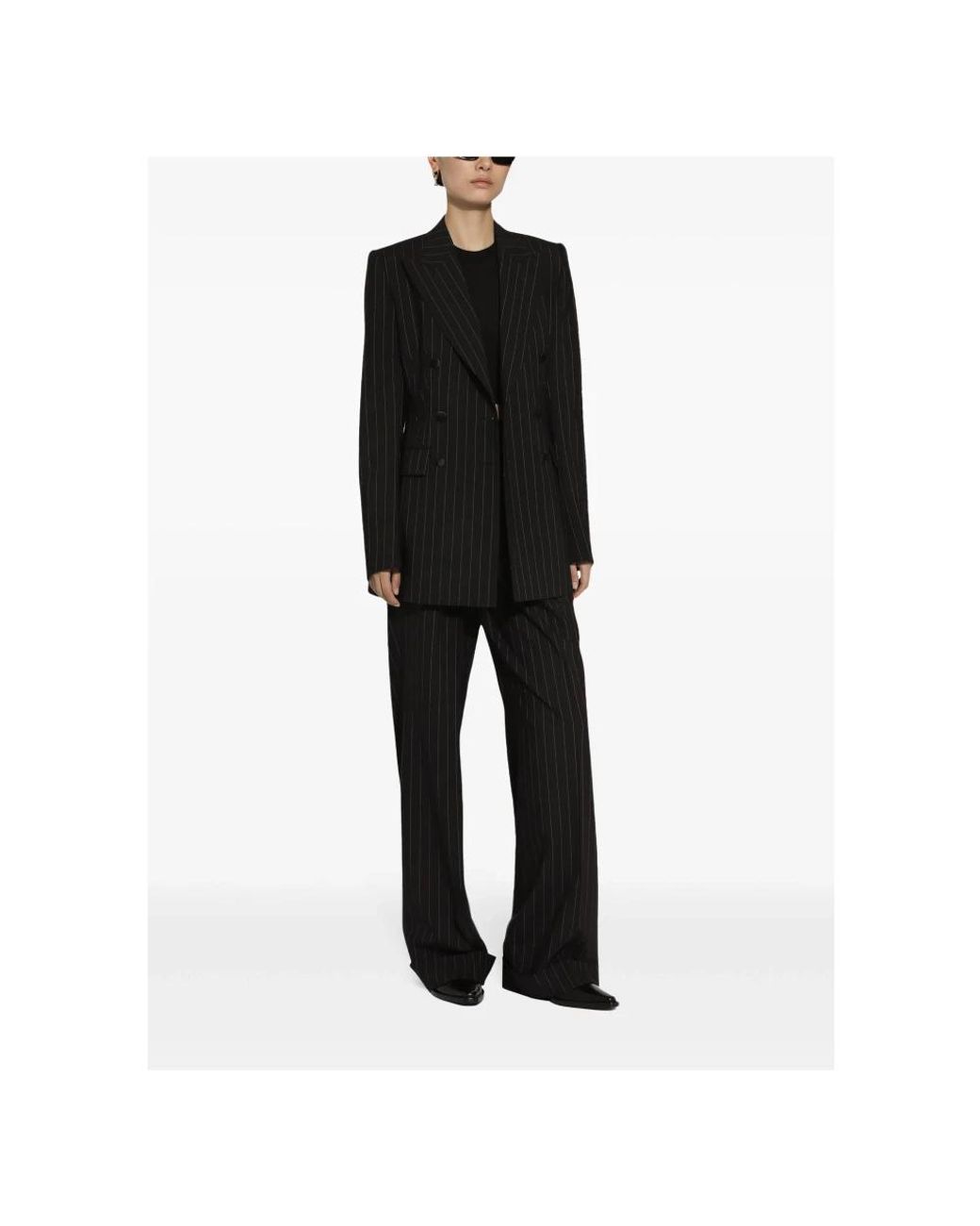 Dolce & Gabbana Black Wide Trousers