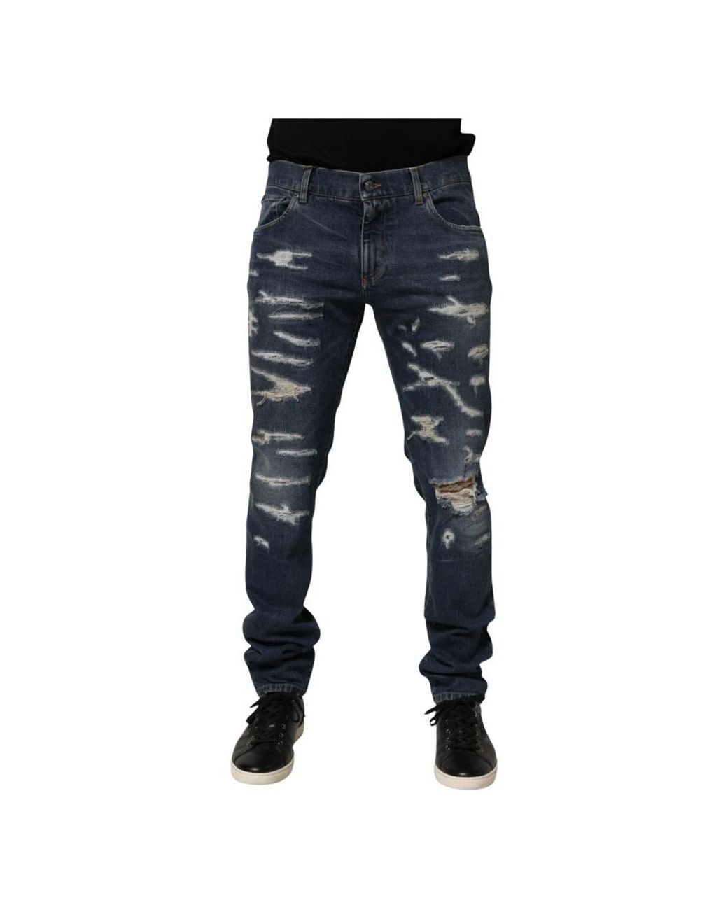 Dolce & Gabbana Blue Slim-Fit Jeans for men