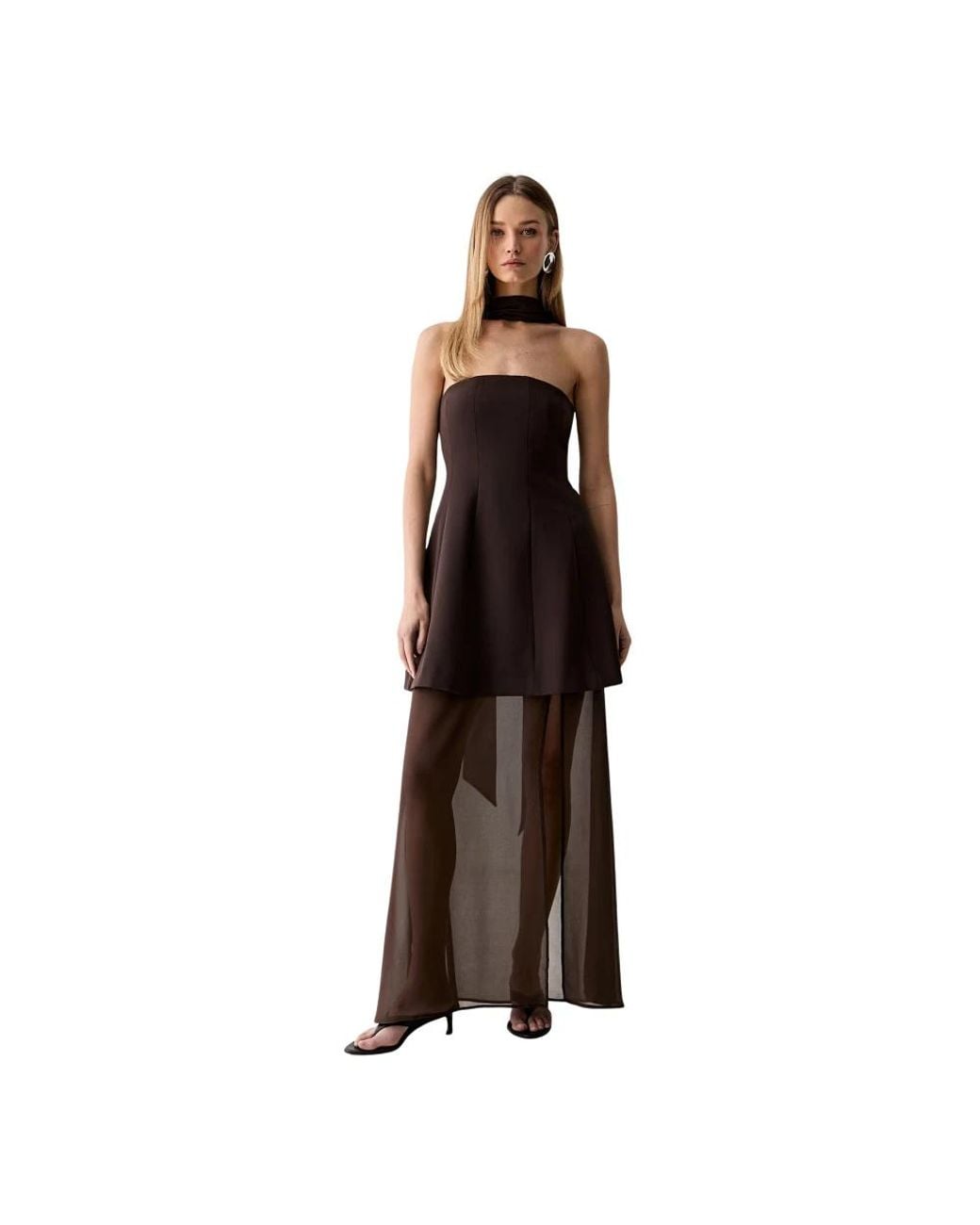 Gestuz Maxi Jurk in het Brown
