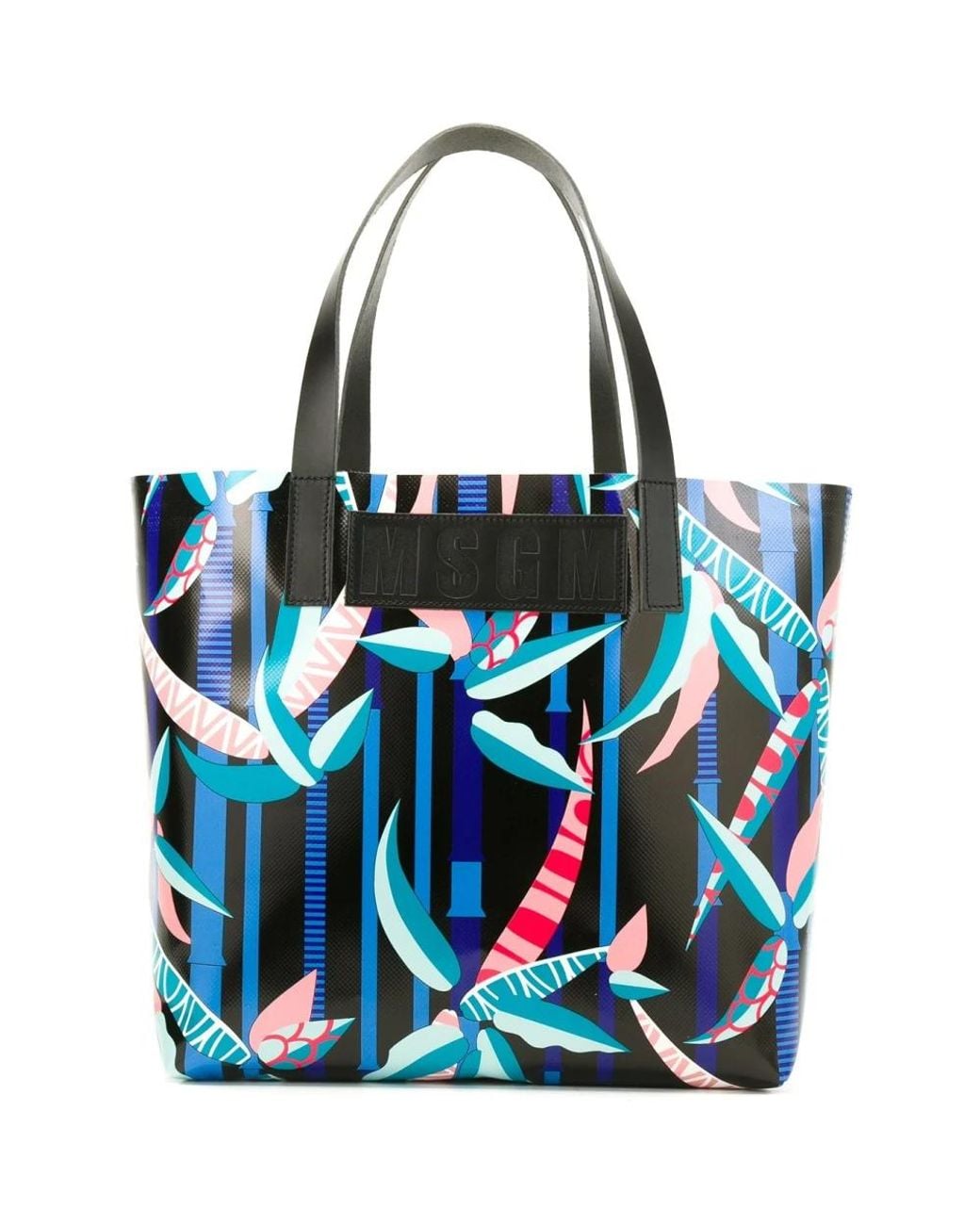MSGM Blue Tote Bags
