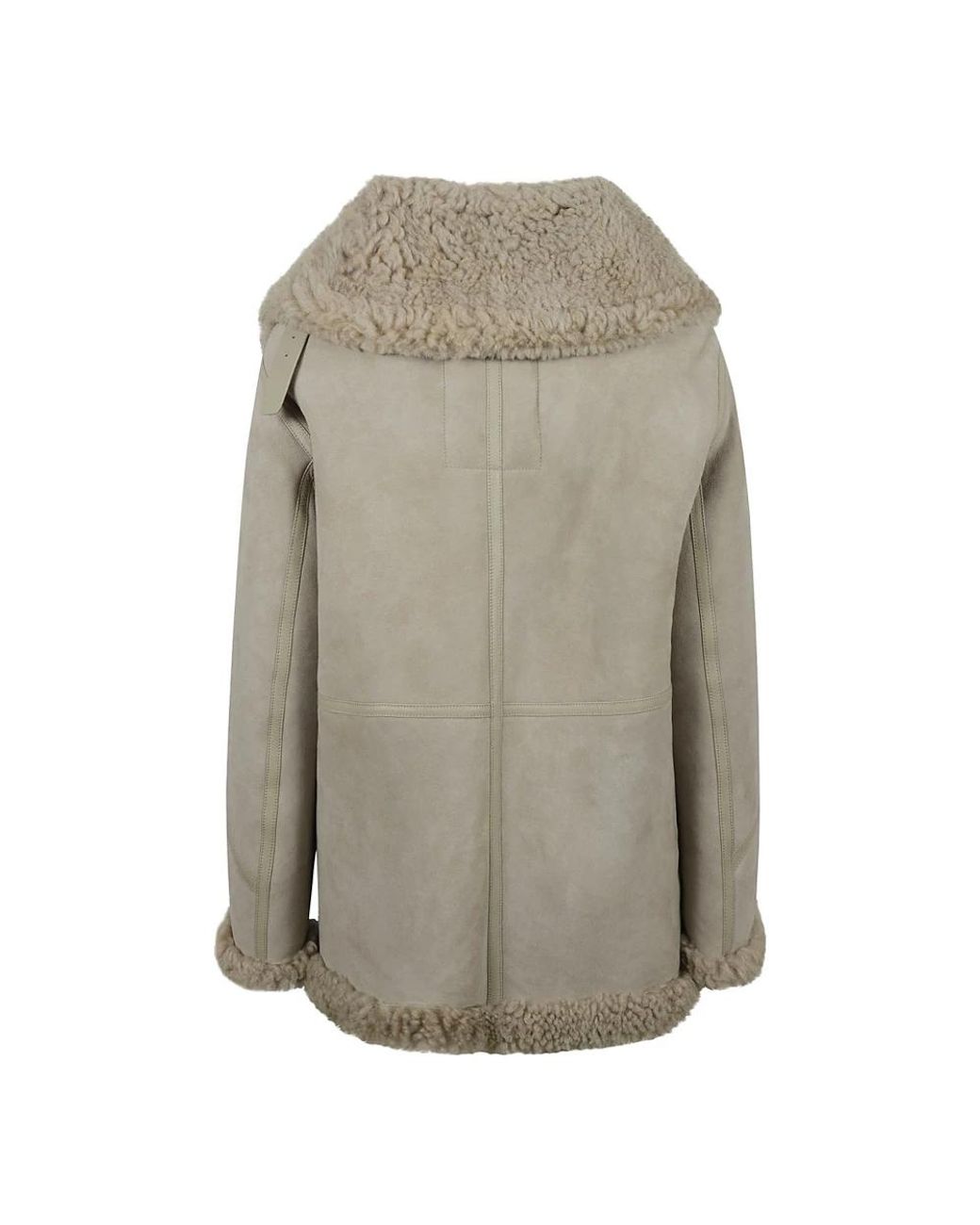Burberry Gray Faux Fur & Shearling Jackets