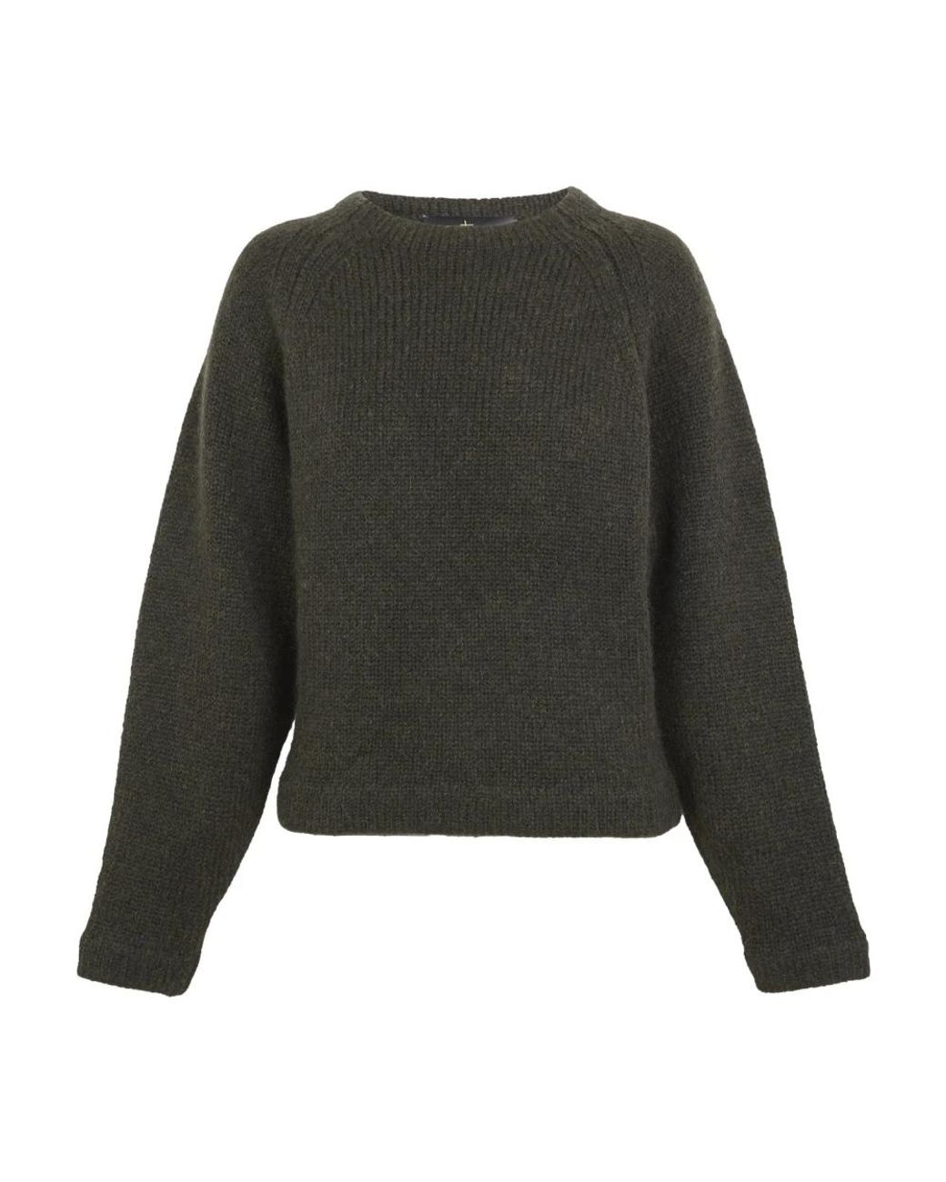 Cortana Green Round-Neck Knitwear