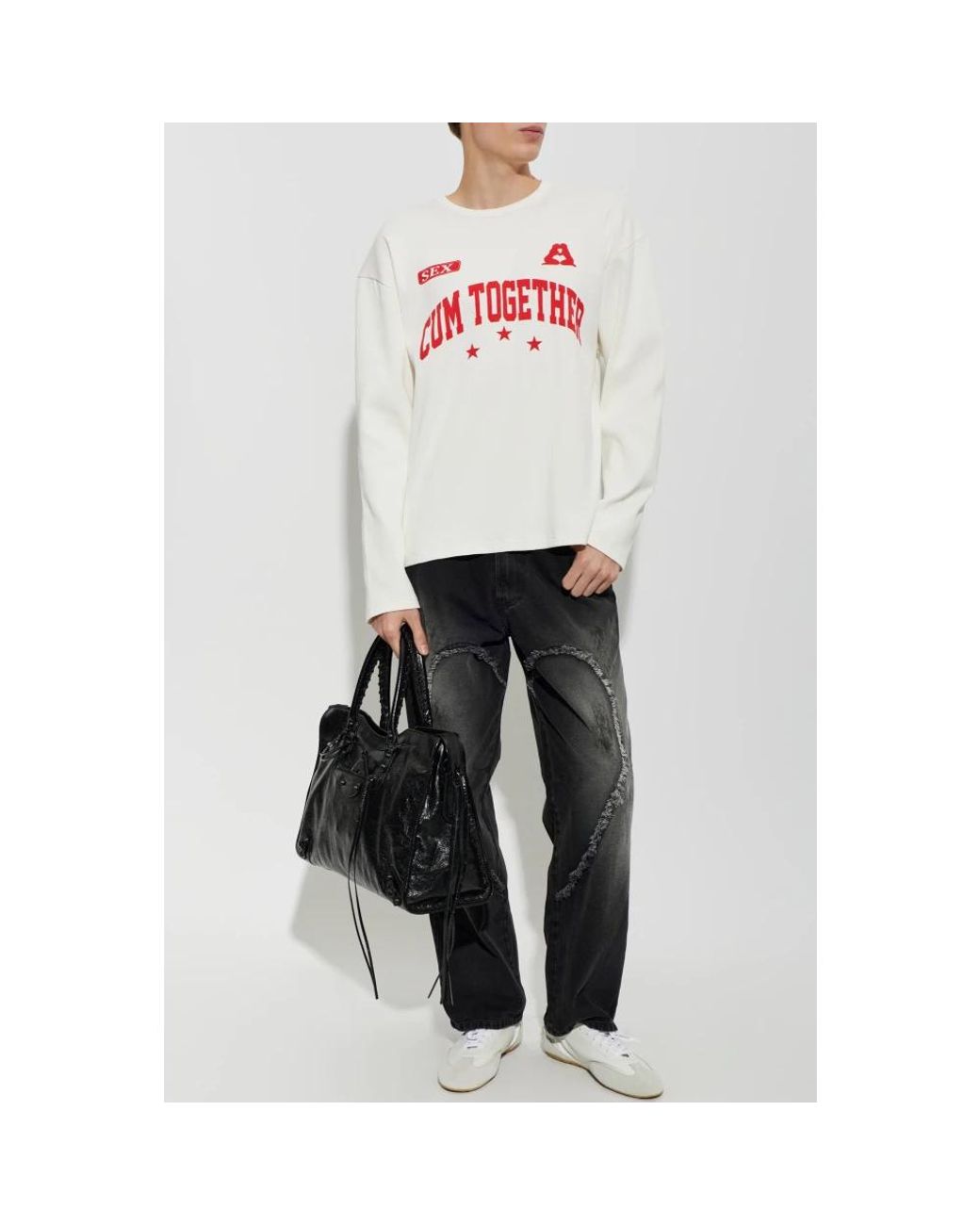 Carne Bollente White Long Sleeve T-Shirts for men