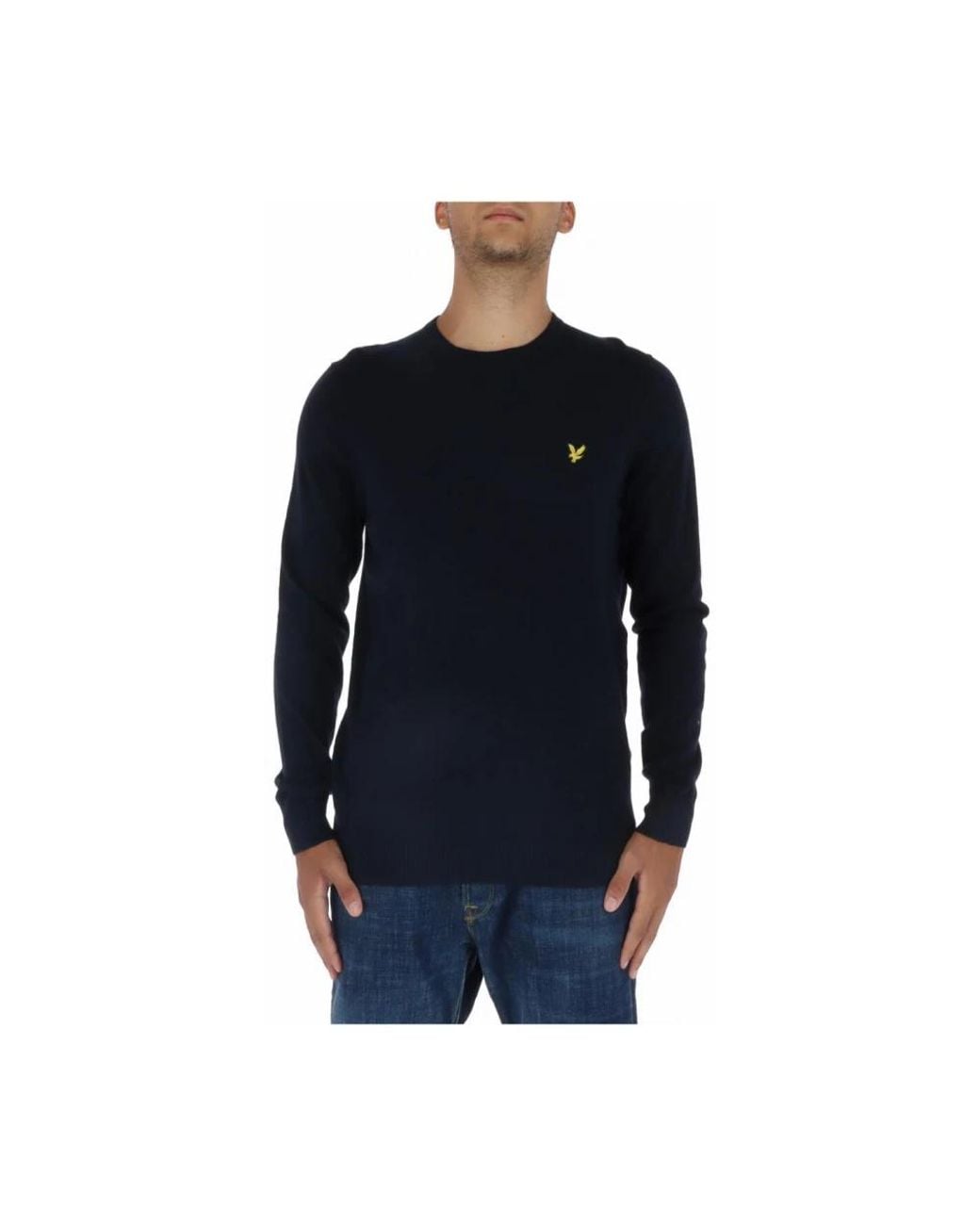 Lyle & Scott Blue Round-Neck Knitwear for men