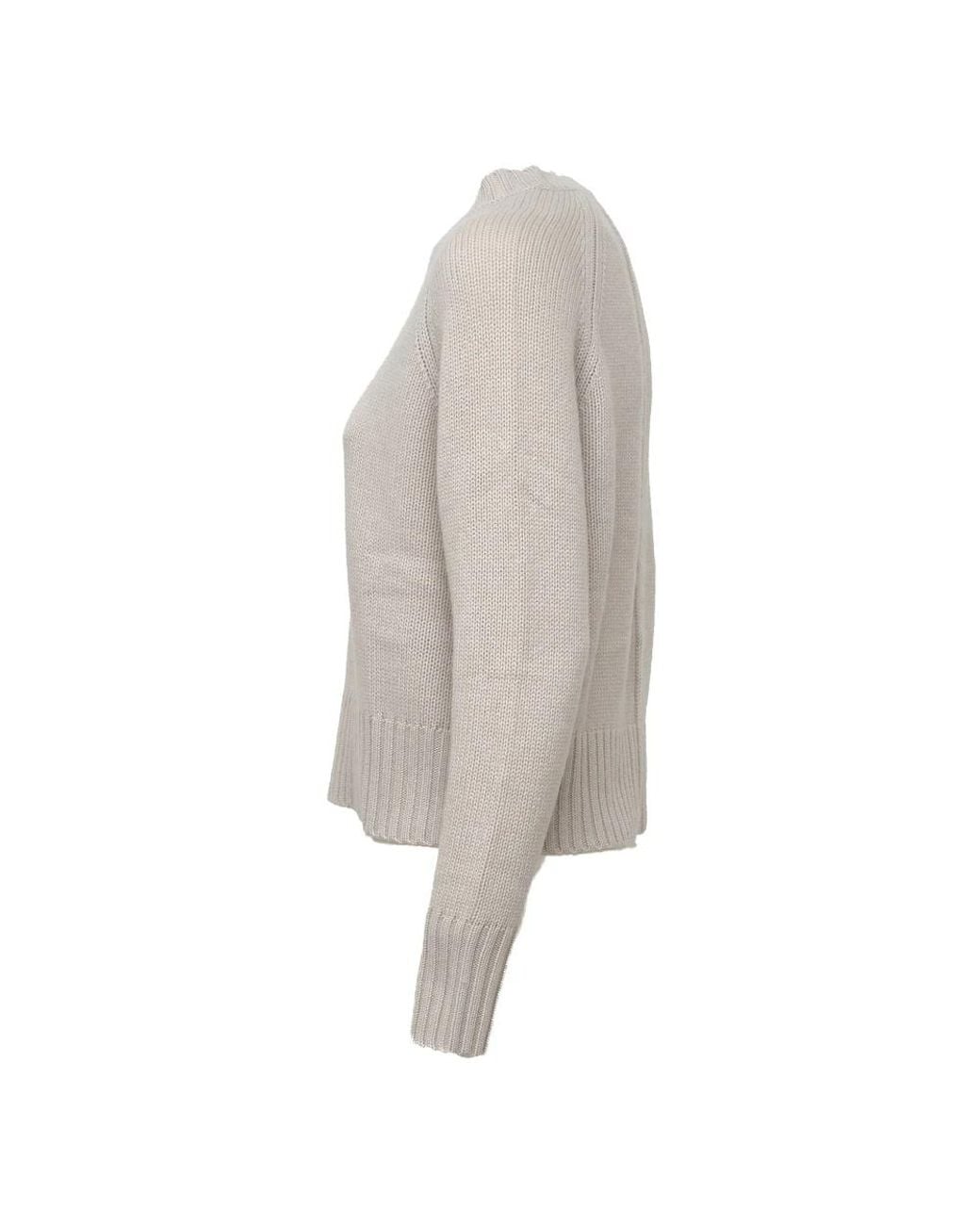 Allude Gray Round-Neck Knitwear