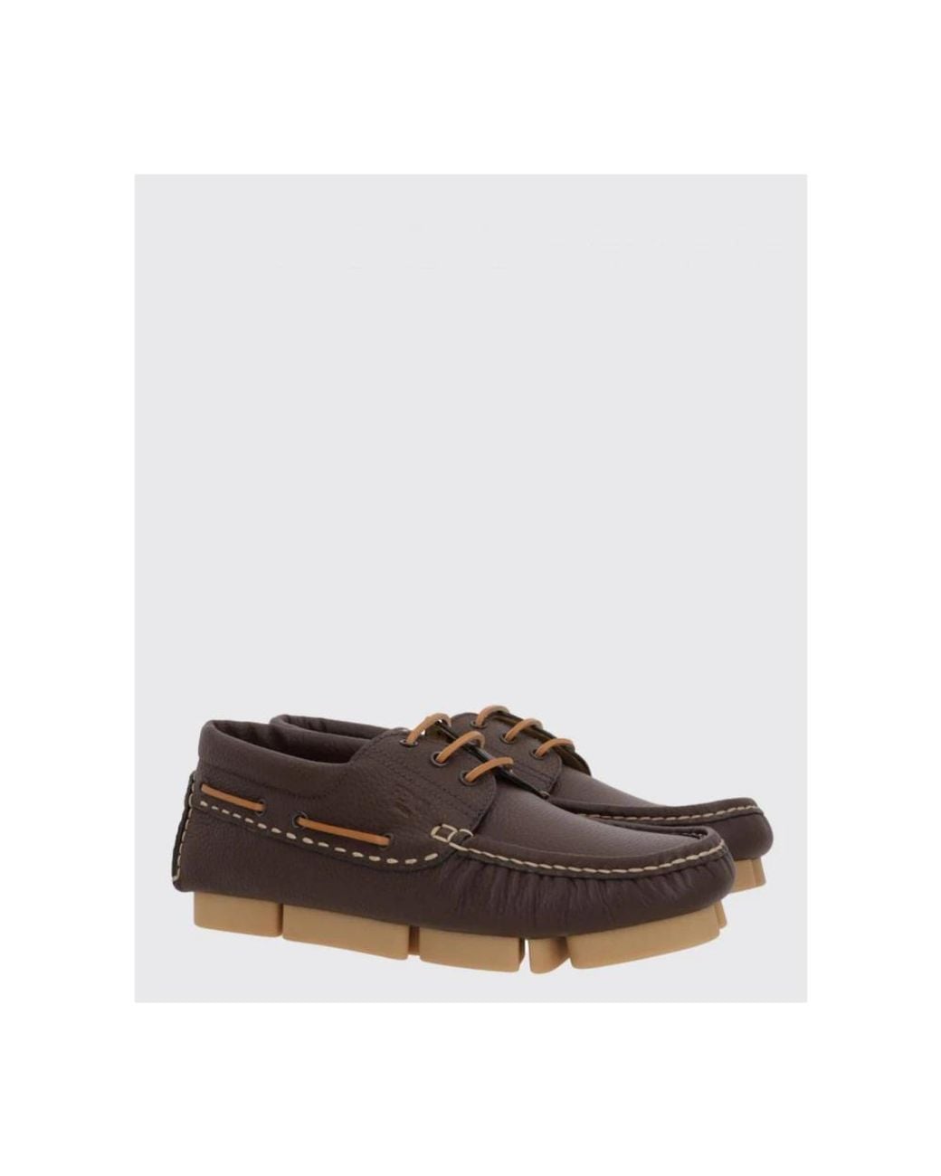 Fendi Brown Boat Shoes for men