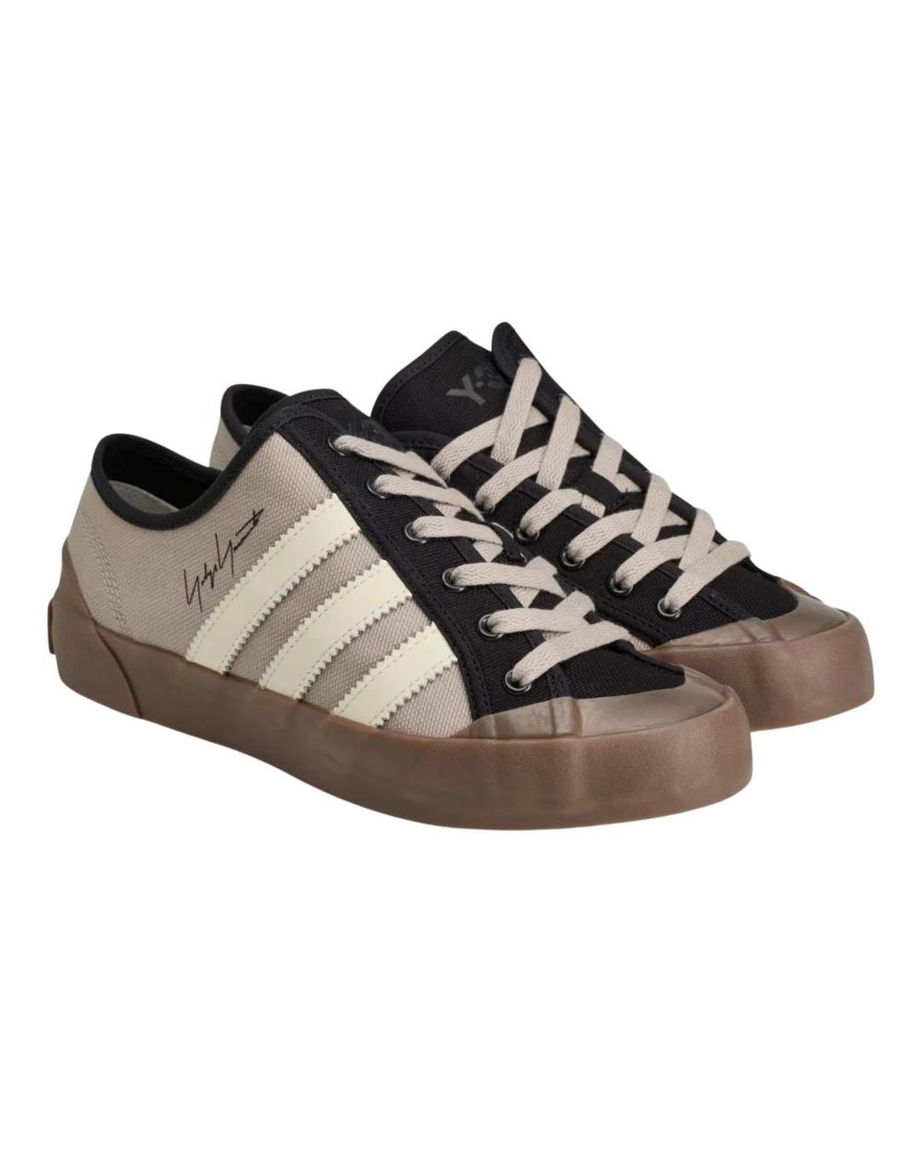 Y-3 Brown Nisi Lo Canvas Low-Top Sneakers for men