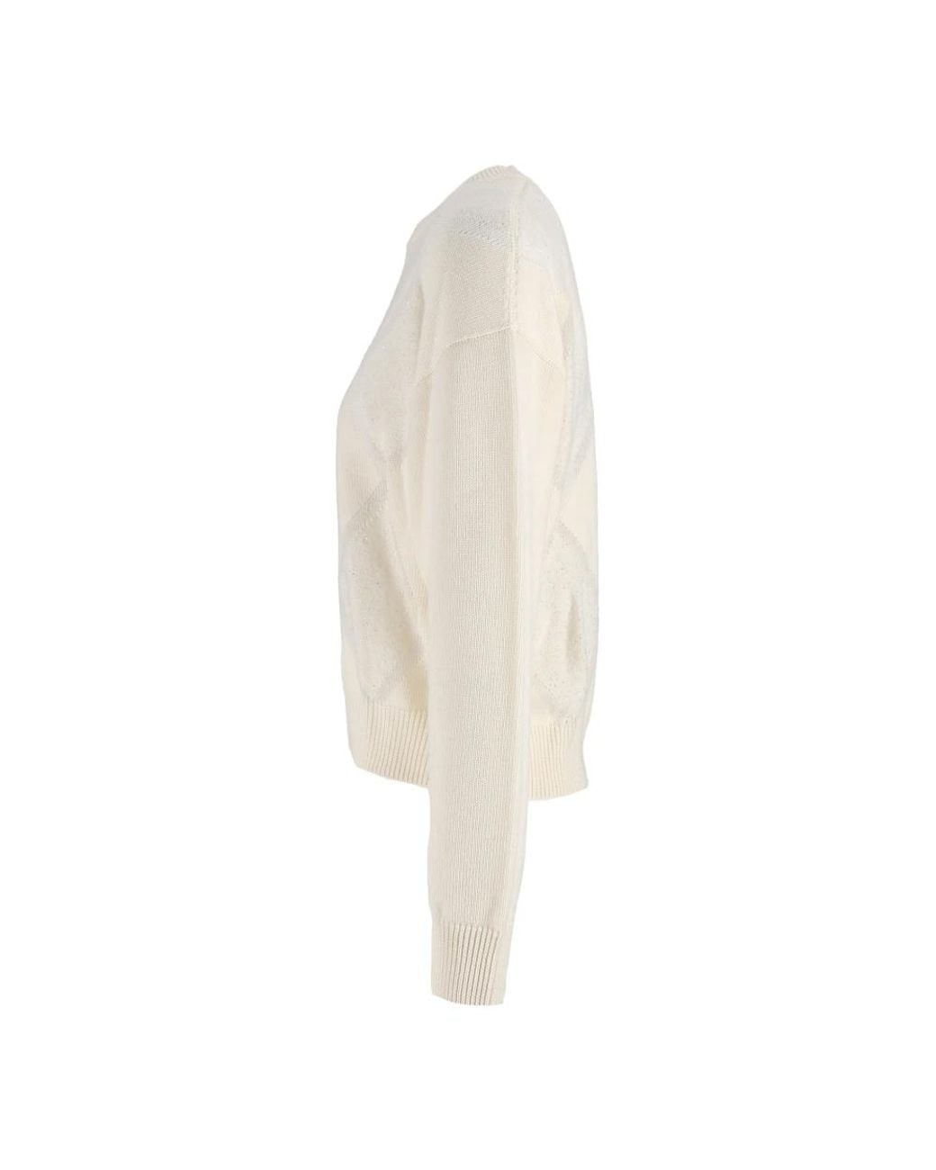 Peserico White Strickpullover