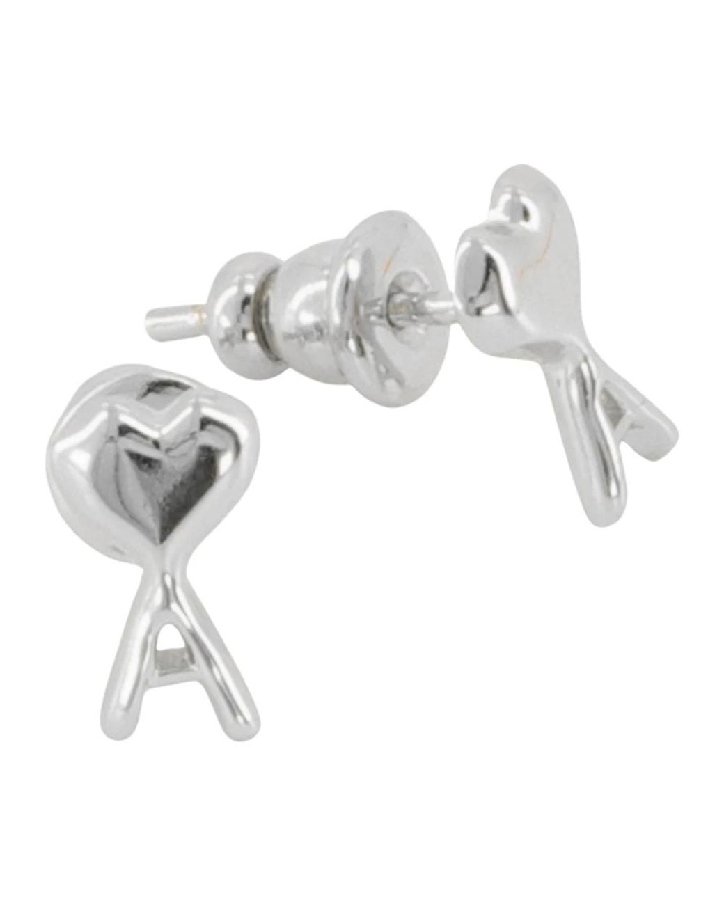 AMI White Ami De Coeur Gehämmerte Ohrringe