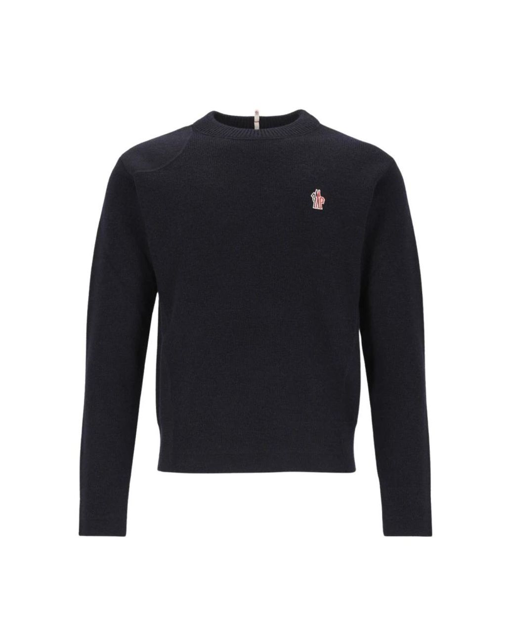 Moncler Blue Round-Neck Knitwear for men