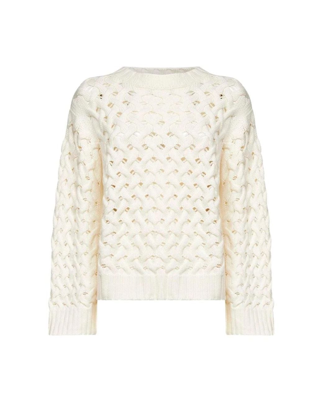 P.A.R.O.S.H. White Round-Neck Knitwear