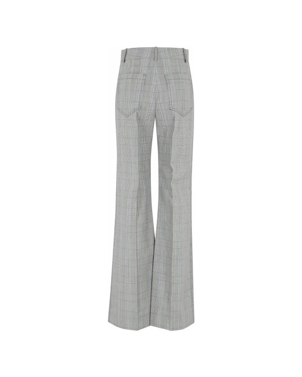 Victoria Beckham Gray Wide Trousers