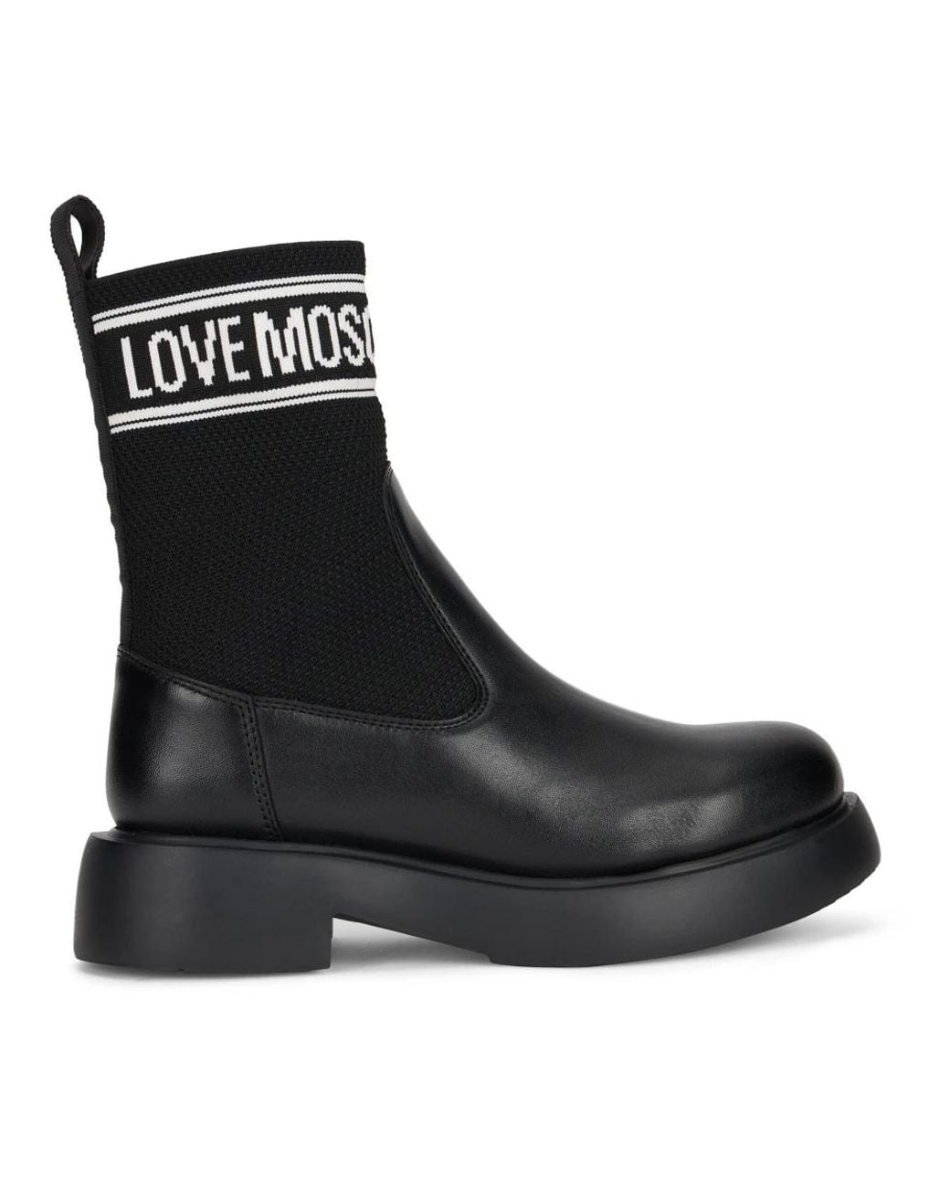 Love Moschino Black Chelsea Boots