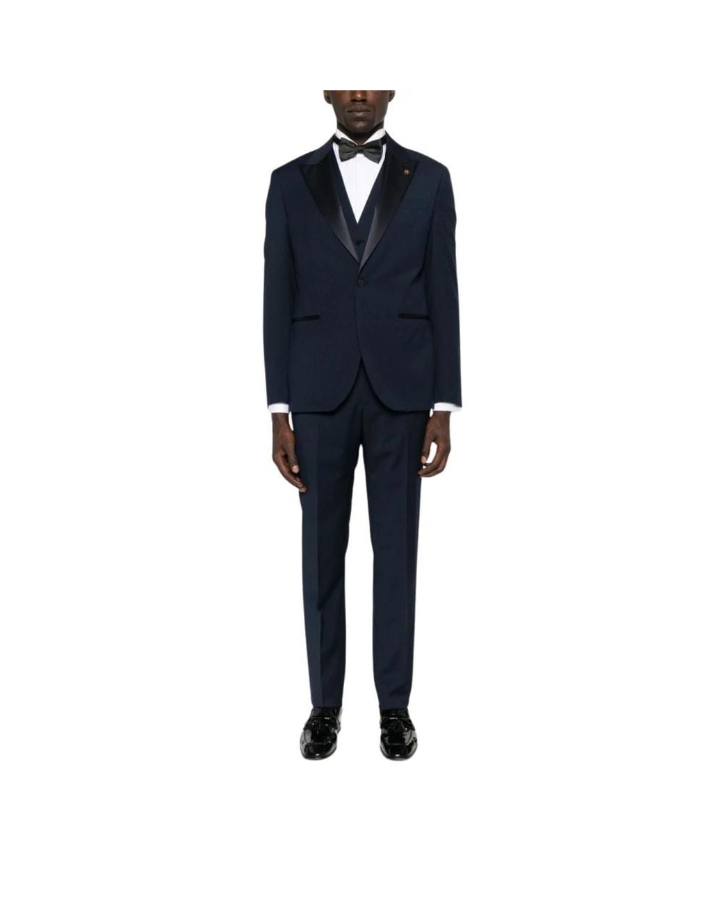 Manuel Ritz Blue Single Breasted Suits for men