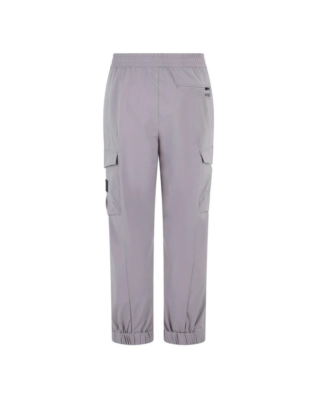 Boss Gray Straight Trousers for men