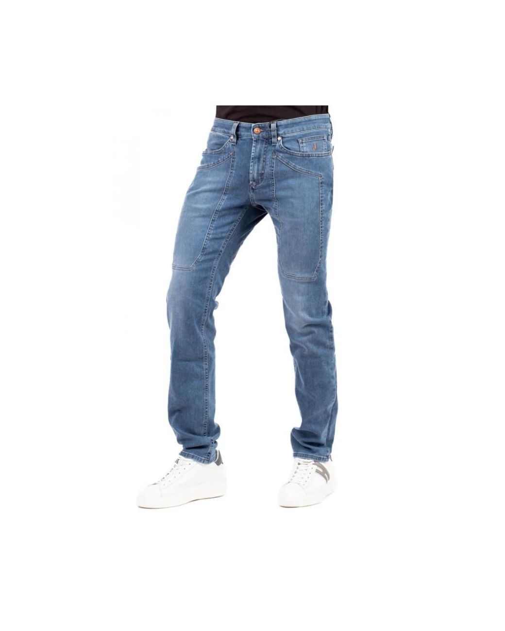 Jeckerson Blue Slim Fit Jeans for men