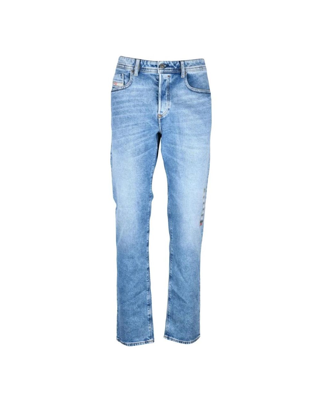 DIESEL Blue Straight Fit Jeans for men
