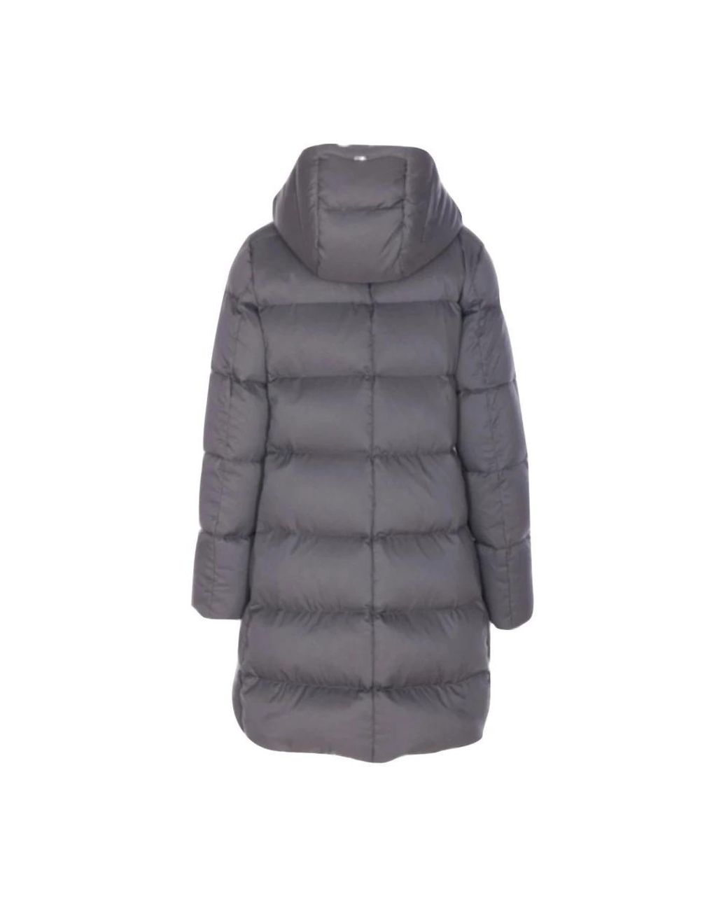Herno Gray Arendelle And New Lady Faux Fur A-Shape Down Jacket