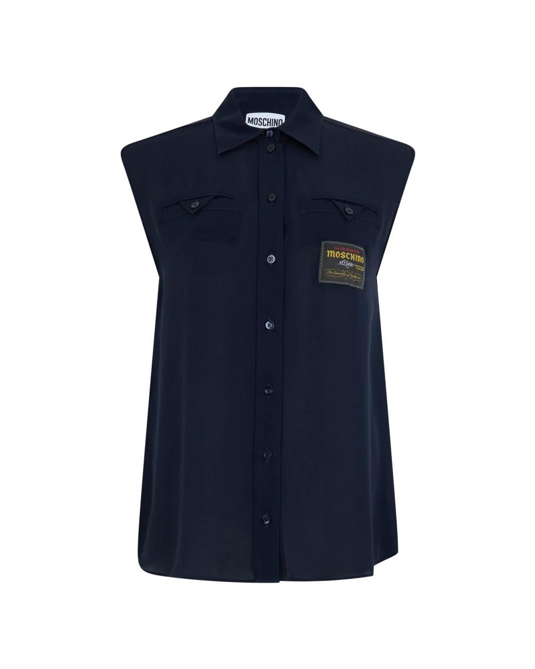 Moschino Blue Sleeveless Tops