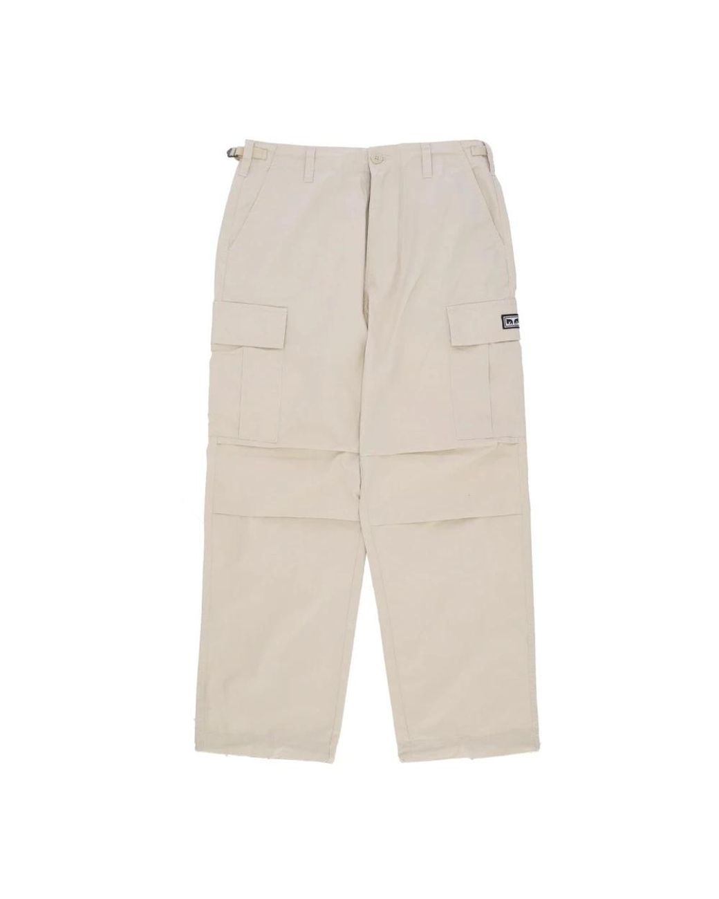 Obey Broeken ,Grijs ,Katoen Cargo Broek Zilver Grijs in het Natural voor heren