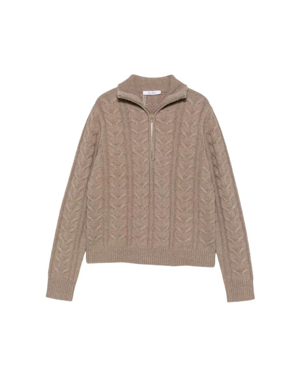 Max Mara Brown Round-Neck Knitwear
