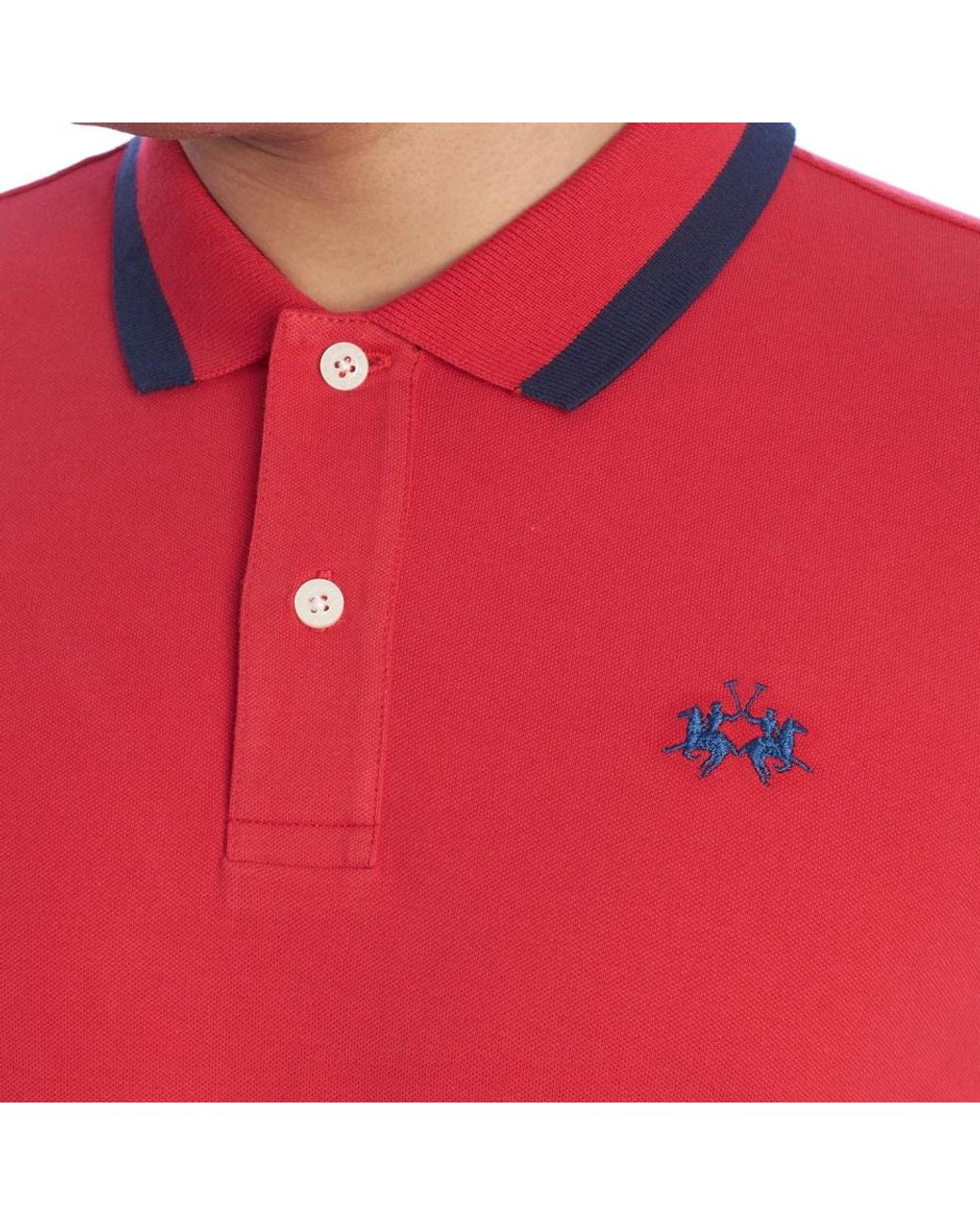 La Martina Red Polo Shirts for men