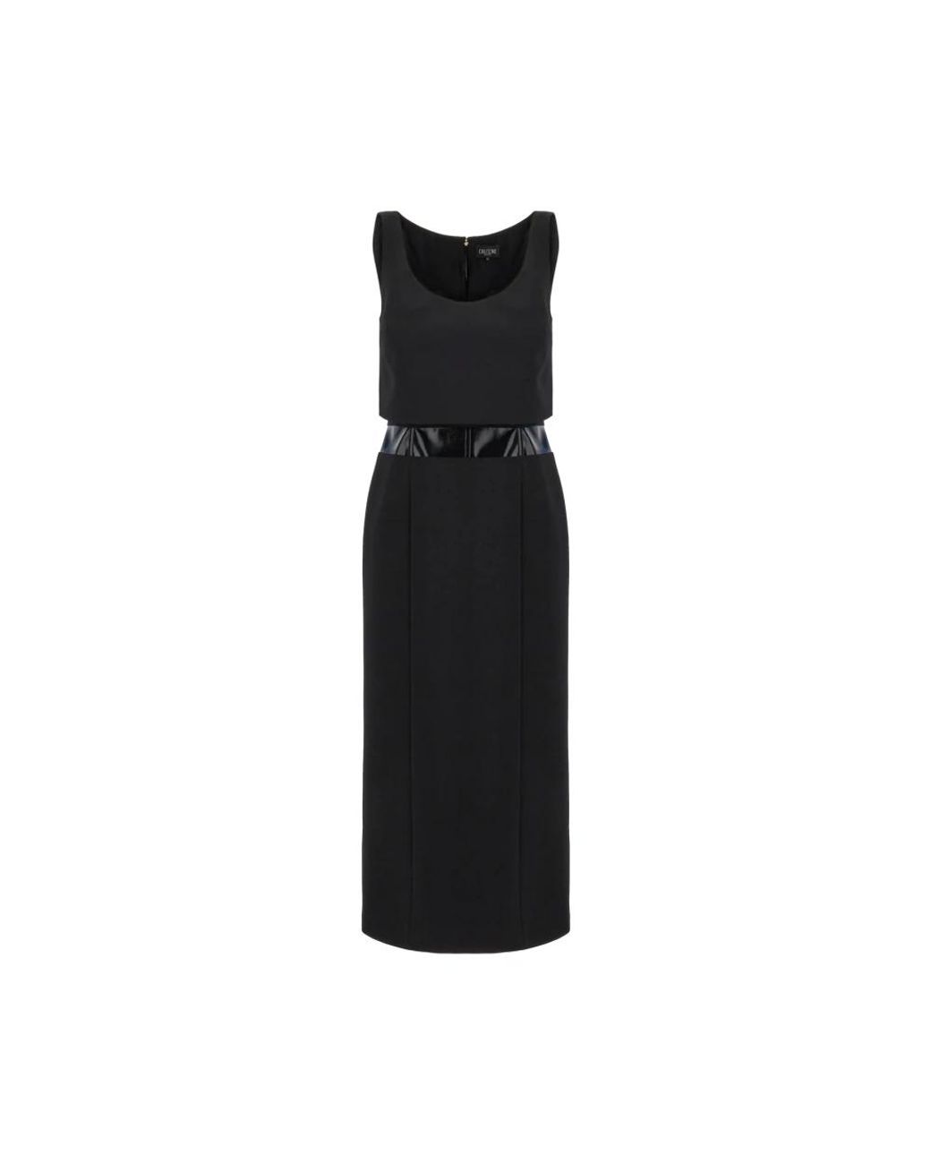 Midi Dresses Del Core en coloris Black