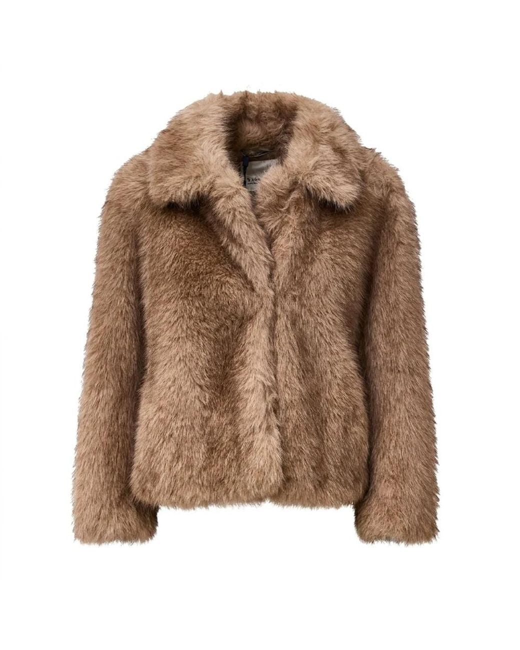 Max Mara Brown Faux Fur & Shearling Jackets