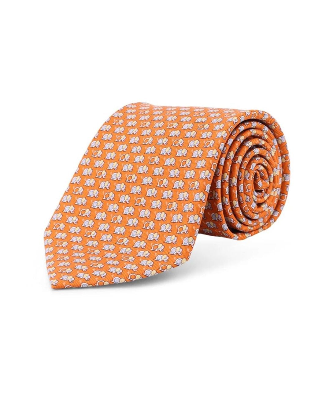 Ferragamo Orange Ties for men