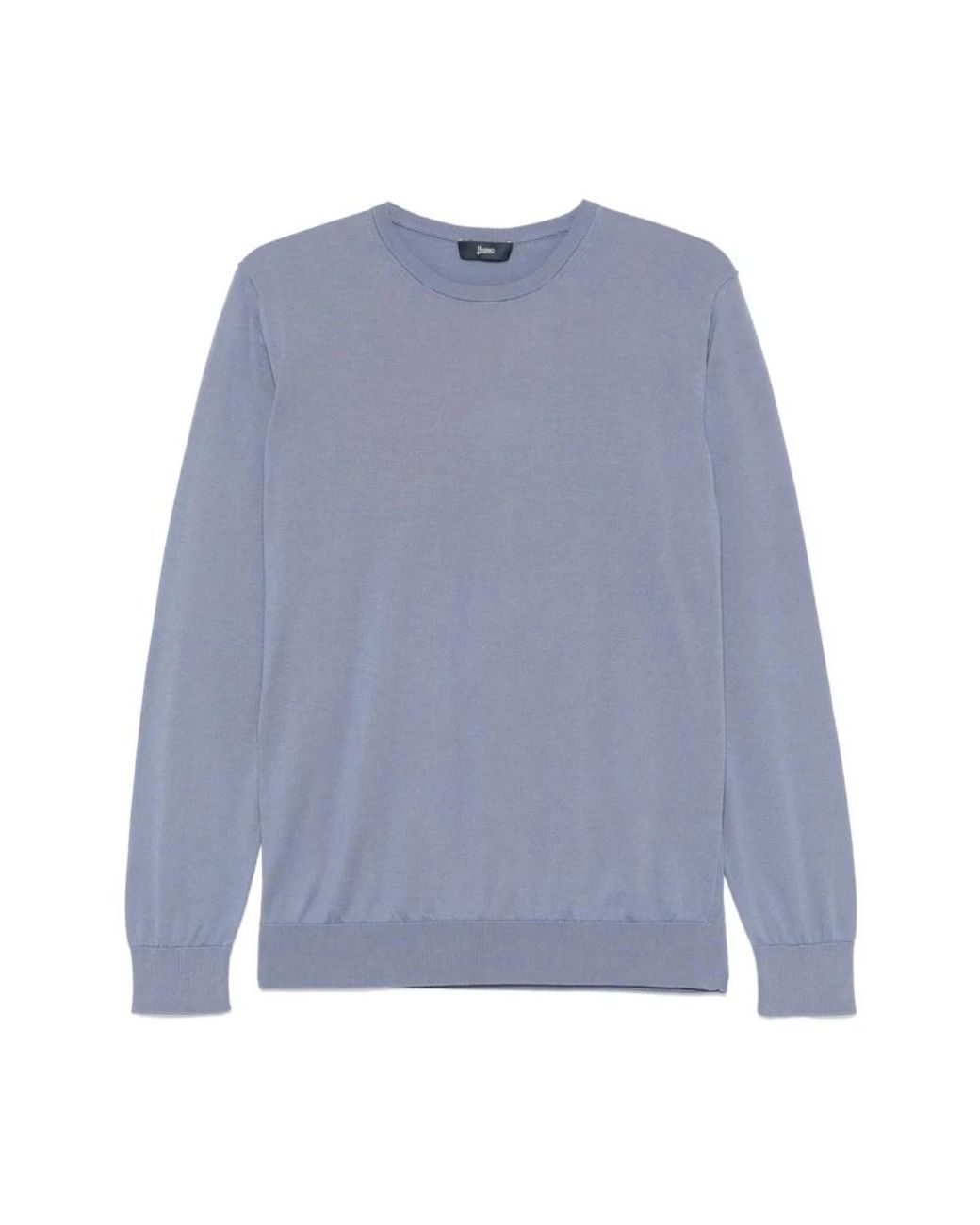 Herno Blue Round-Neck Knitwear for men