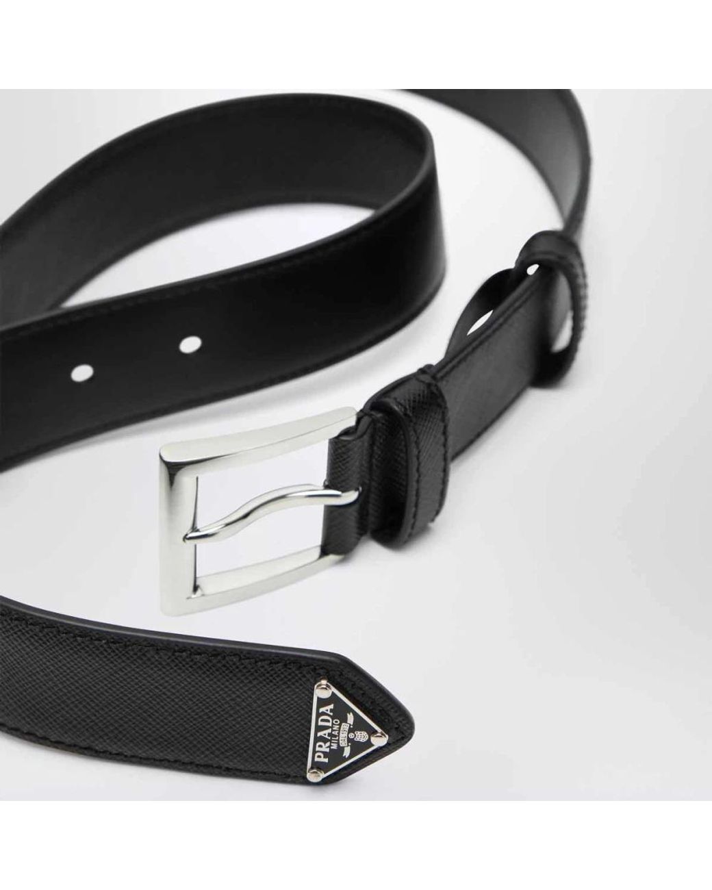 Prada Black Belts for men