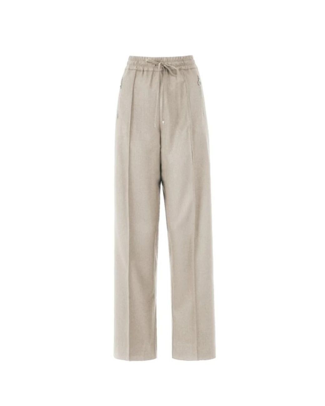 D.exterior Gray Wide Trousers