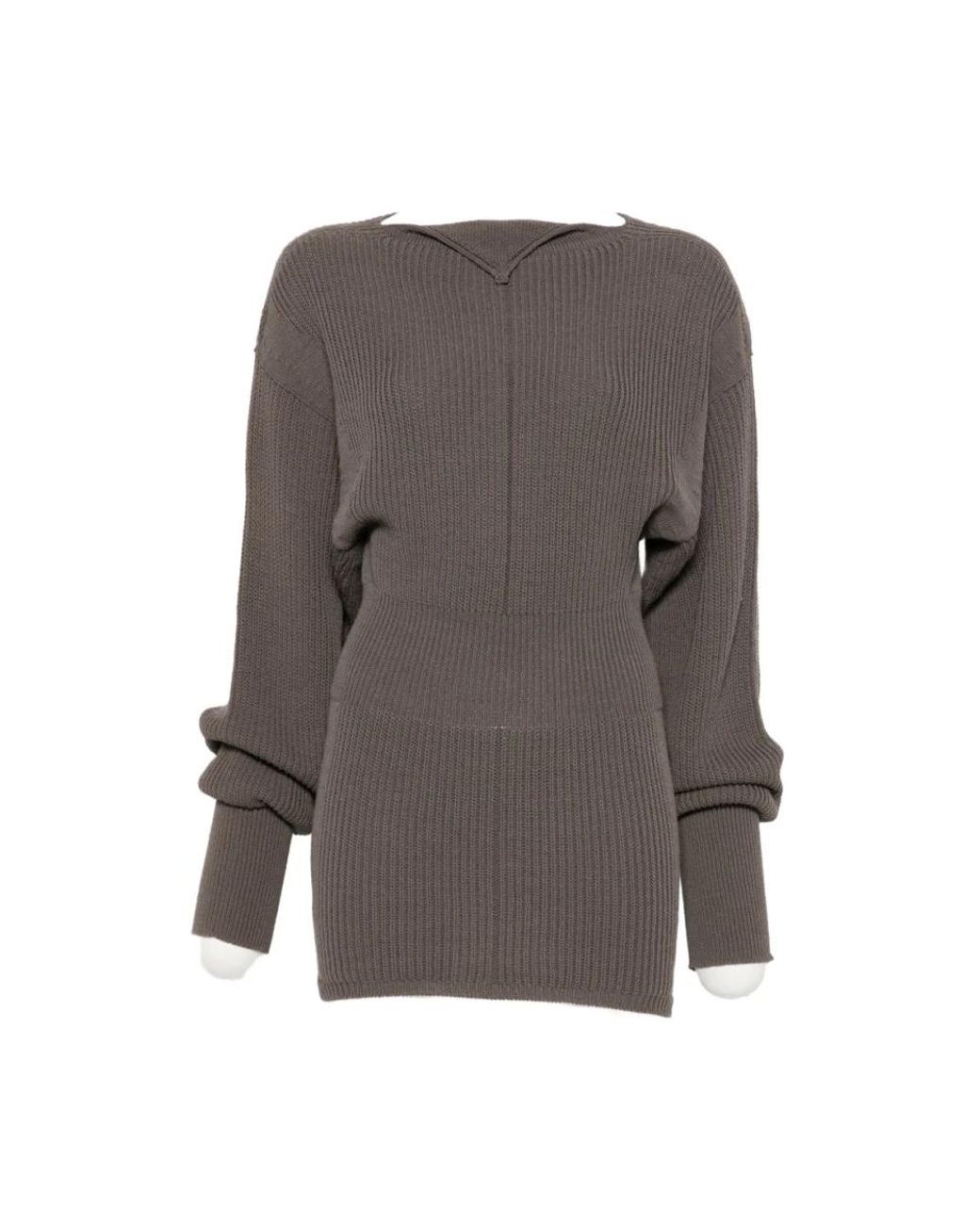 Rick Owens Gray Round-Neck Knitwear