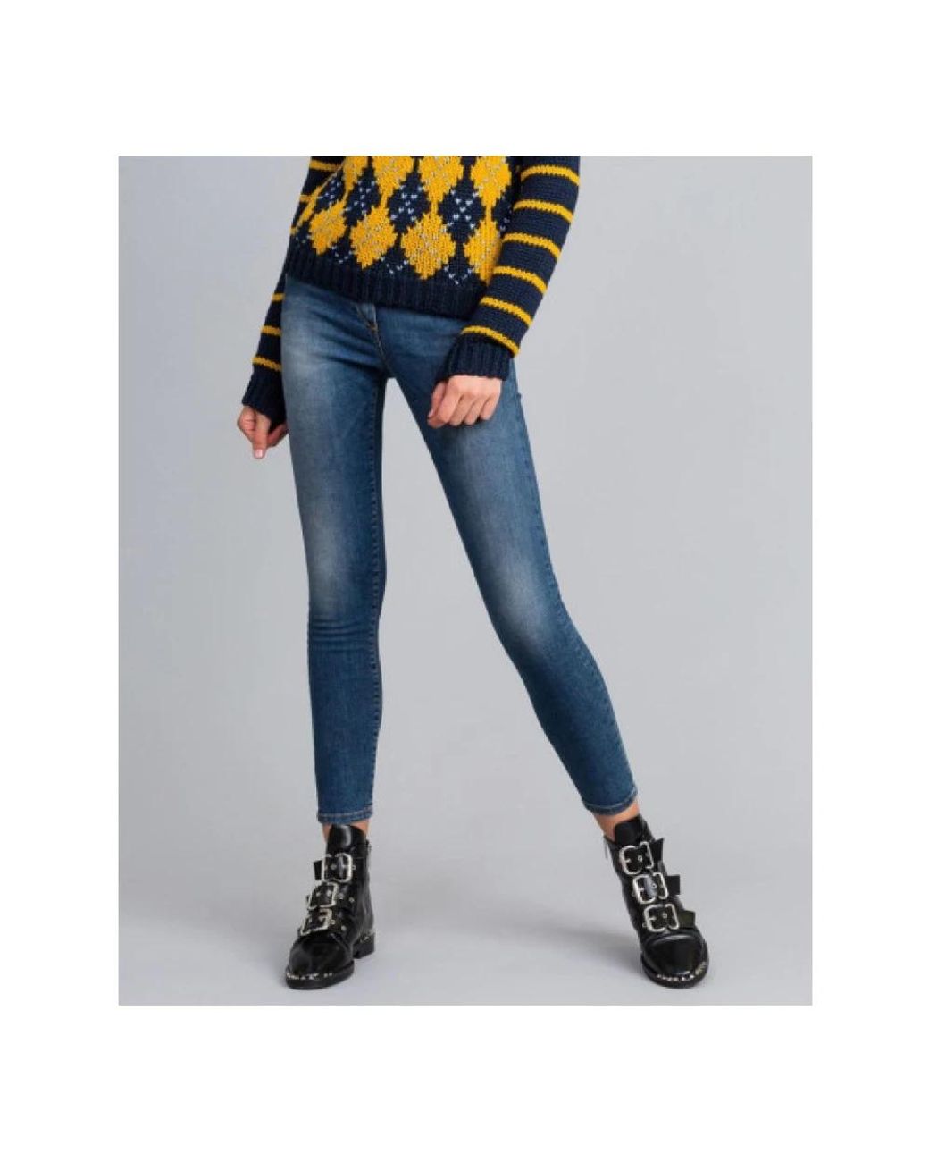 Twinset Blue Skinny Fit Jeans