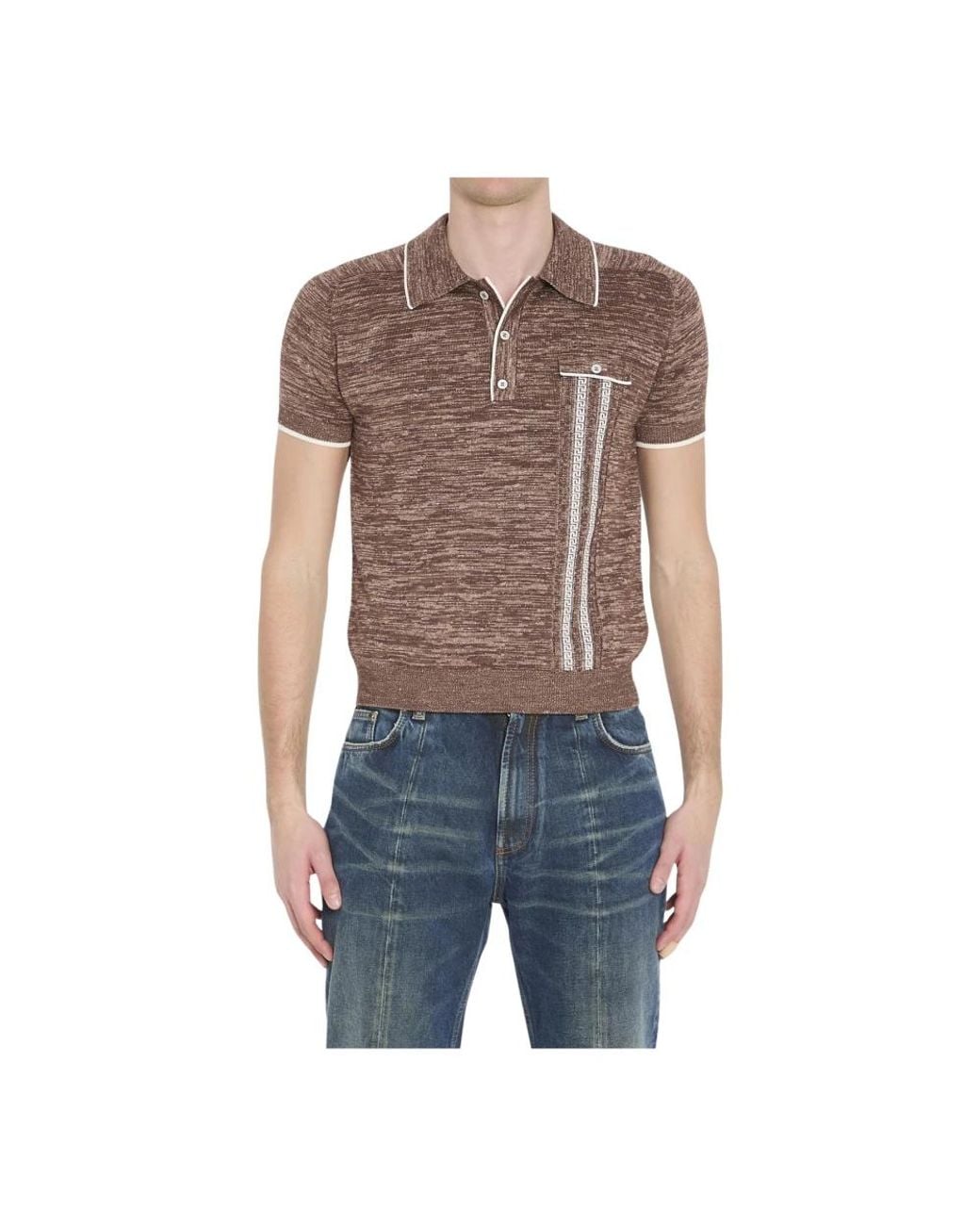 Versace Blue Round-Neck Knitwear for men