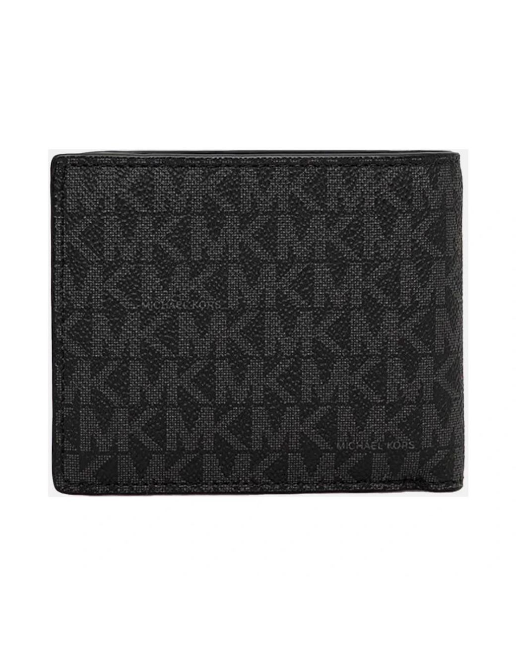 Portafoglio con motivo logo e scomparti per carte di Michael Kors in Black da Uomo