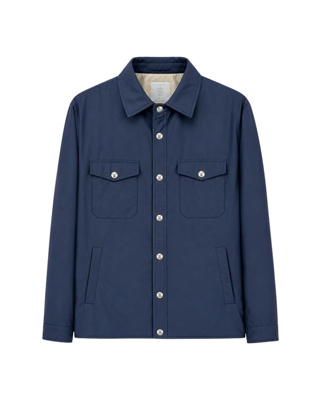 Eleventy Gestepptes Overshirt in Blue für Herren