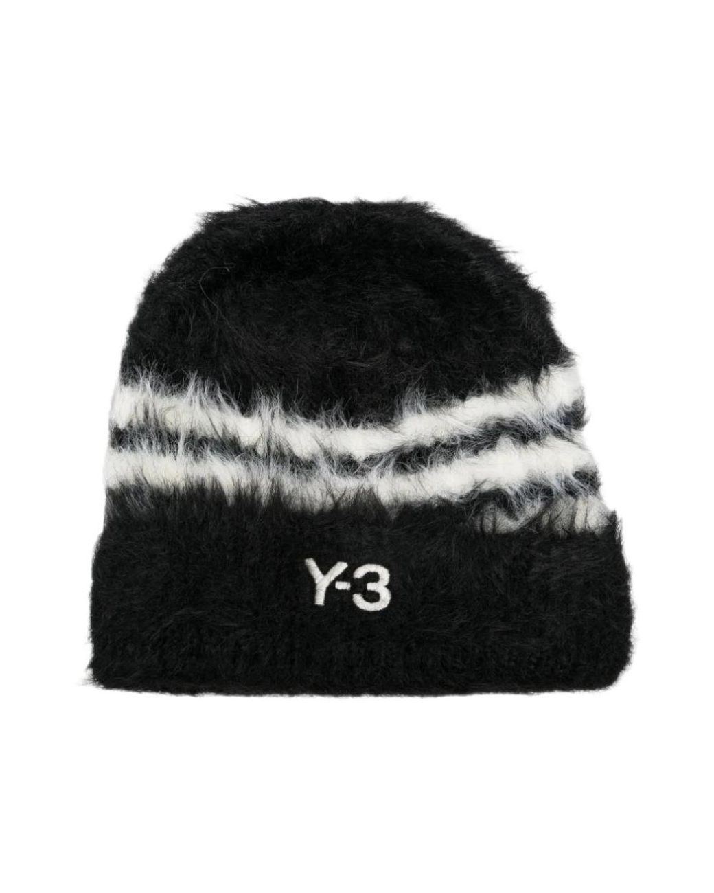 Y-3 Black Stripes Beanie